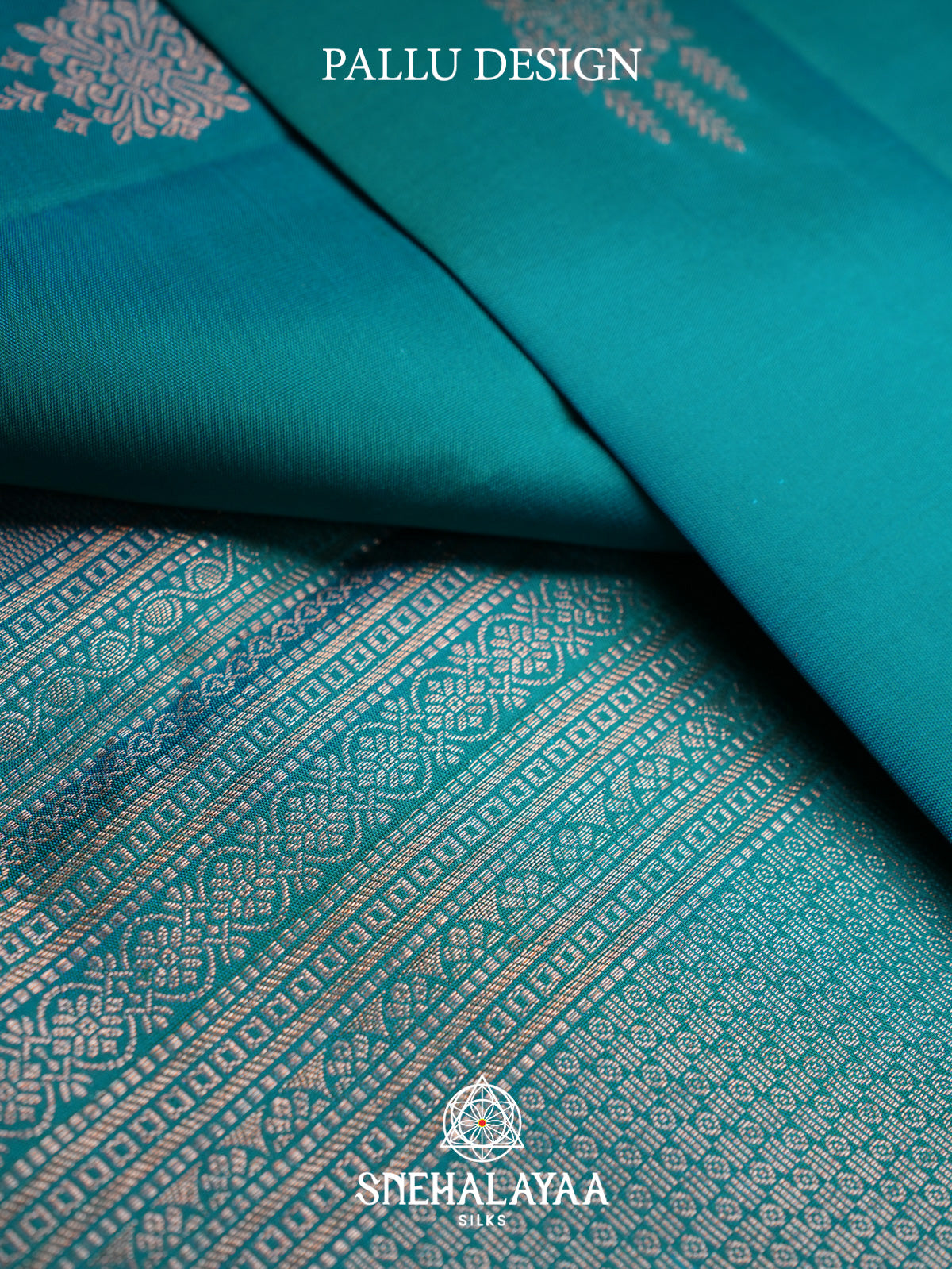 Peacock Blue Kanjivaram Silk Saree