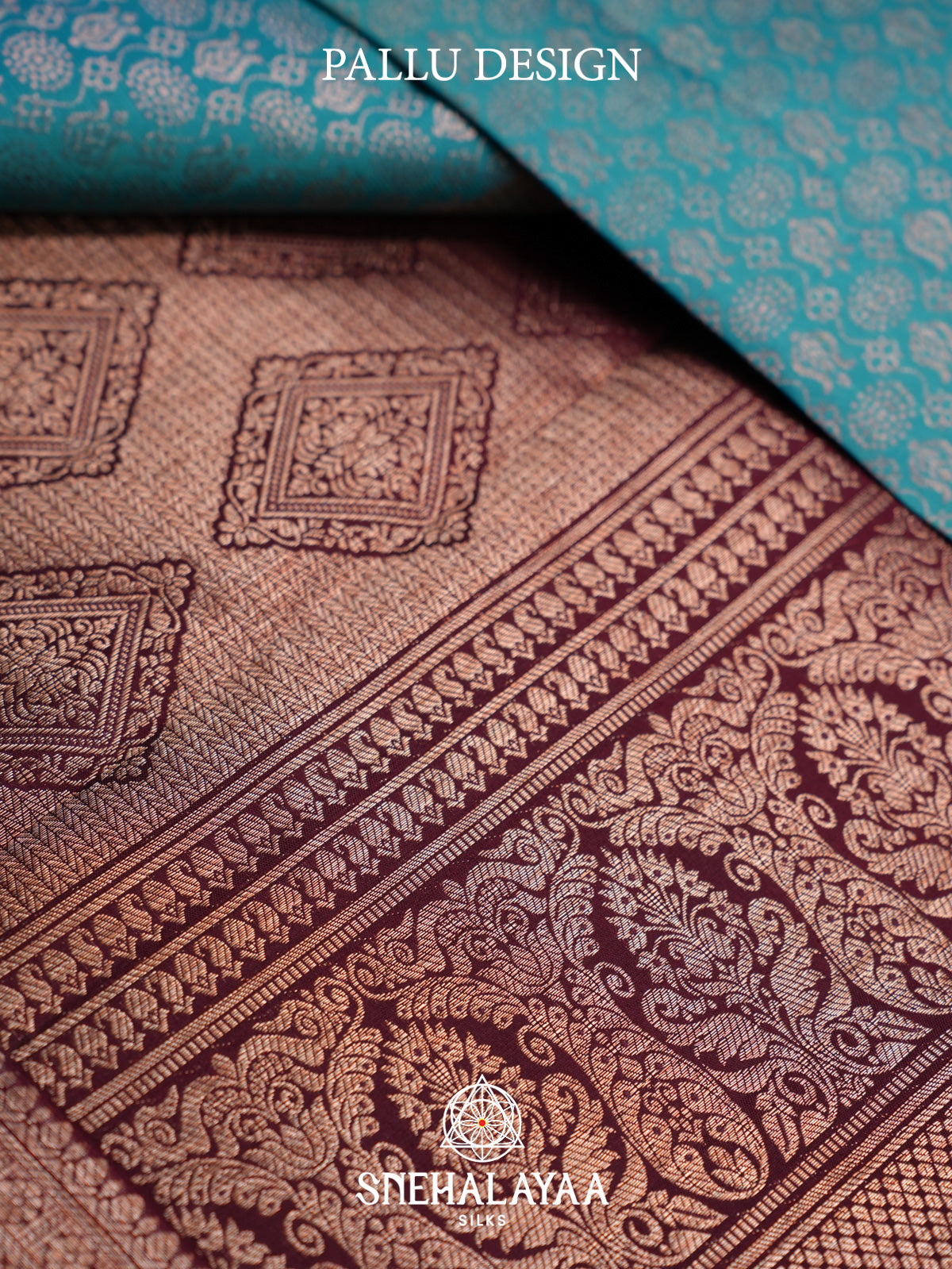 Teal Blue Kanjivaram Silk Saree