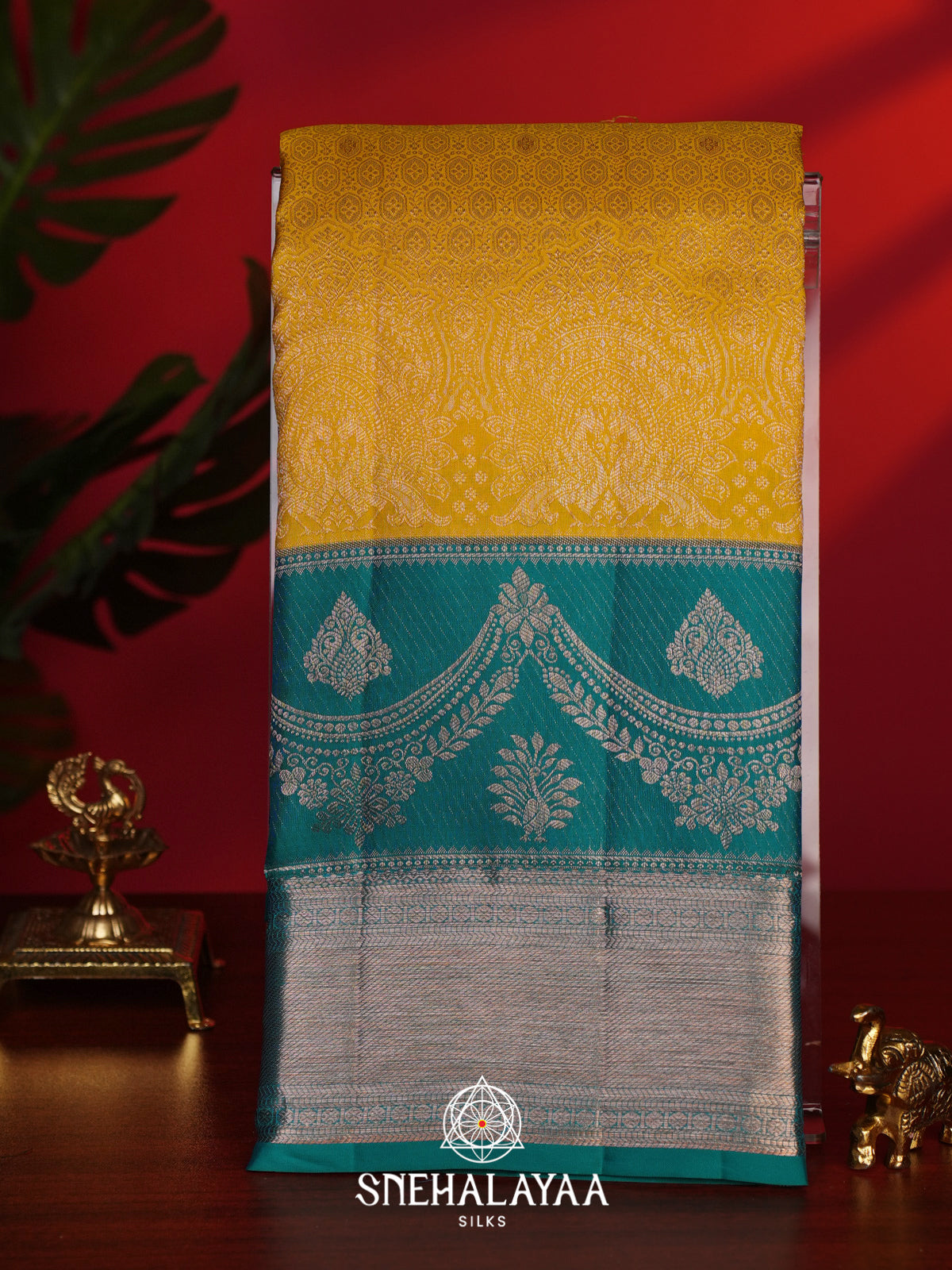 Yellow Kanjivaram Silk Saree