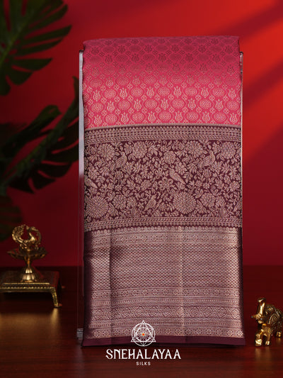 Pink Kanjivaram Silk Saree
