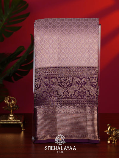 Mauve Kanjivaram Silk Saree