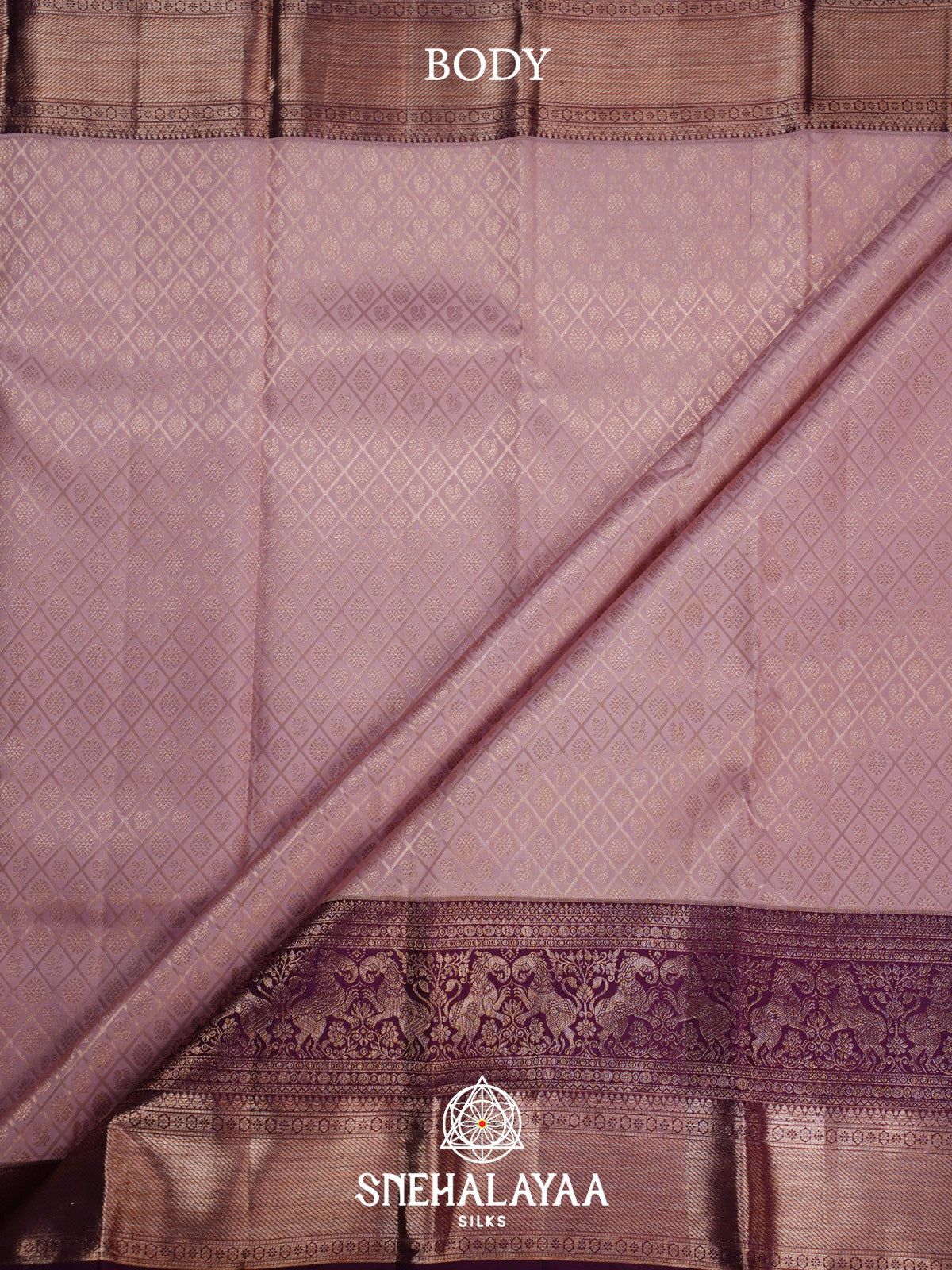 Mauve Kanjivaram Silk Saree