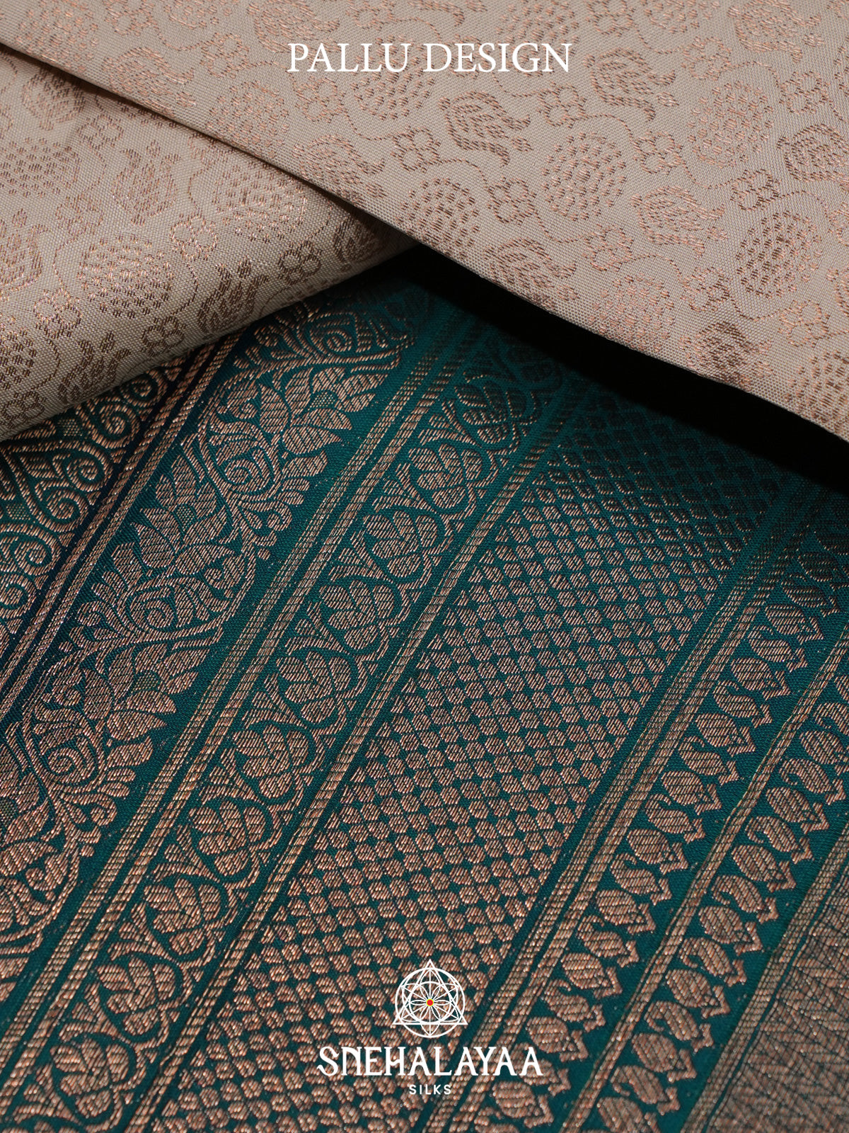 Beige Kanjivaram Silk Saree