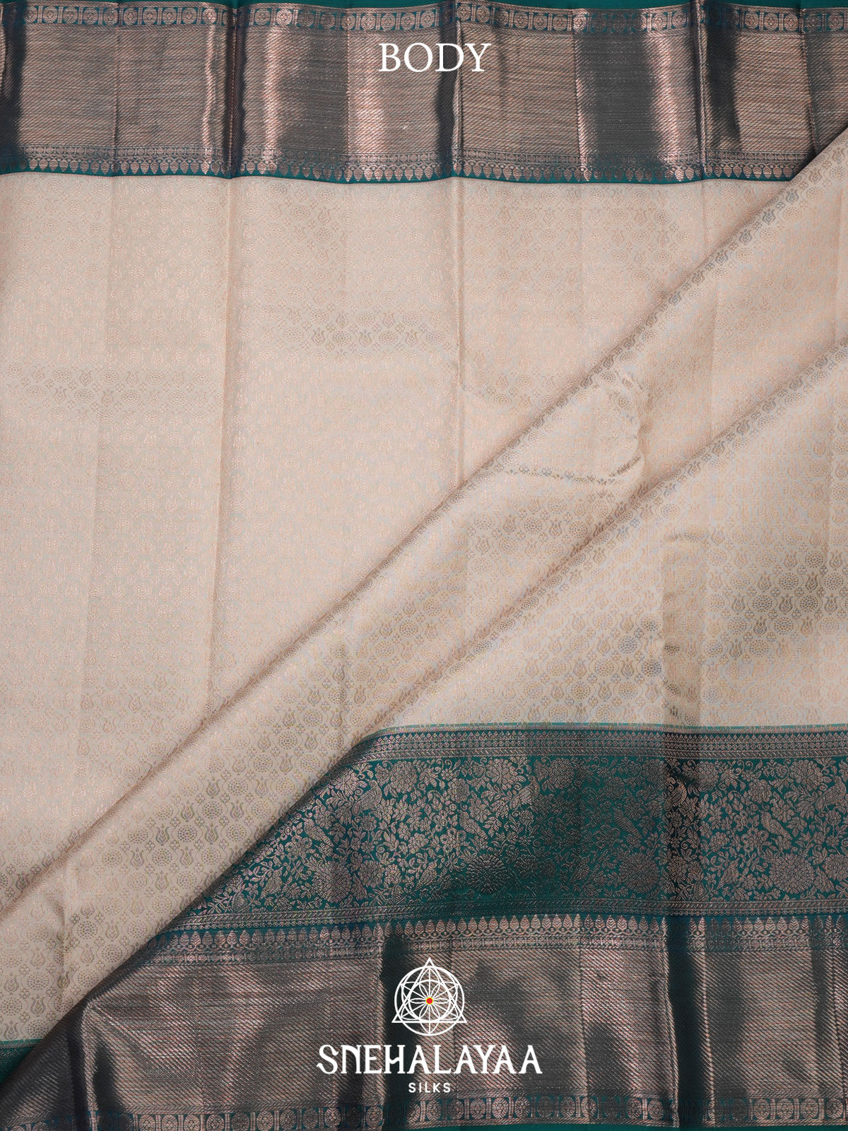 Beige Kanjivaram Silk Saree
