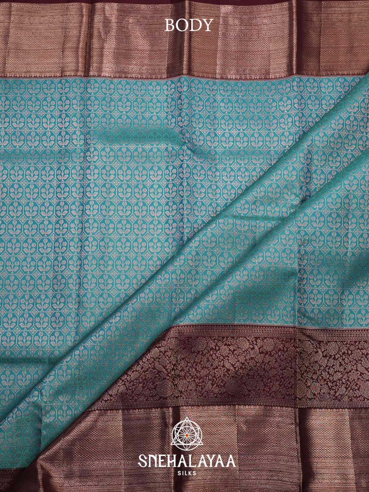 Teal Green Kanjivaram Silk Saree