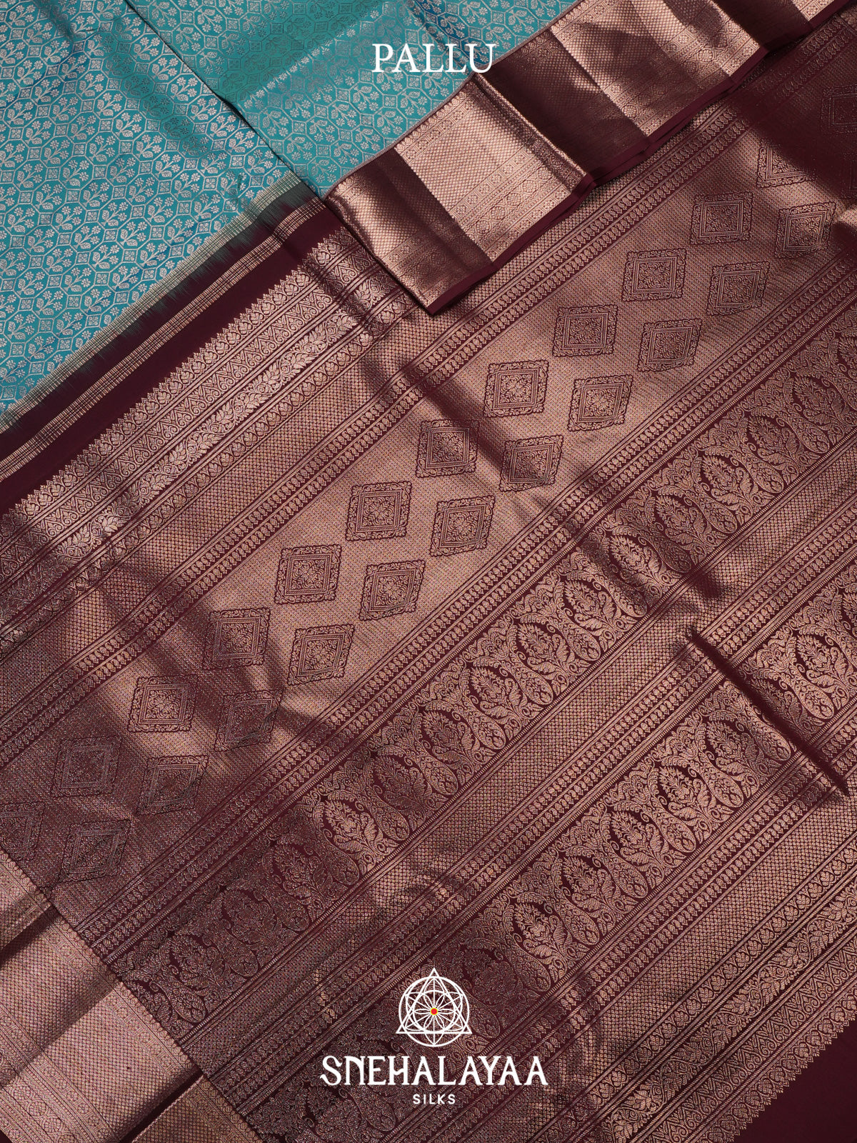 Teal Green Kanjivaram Silk Saree