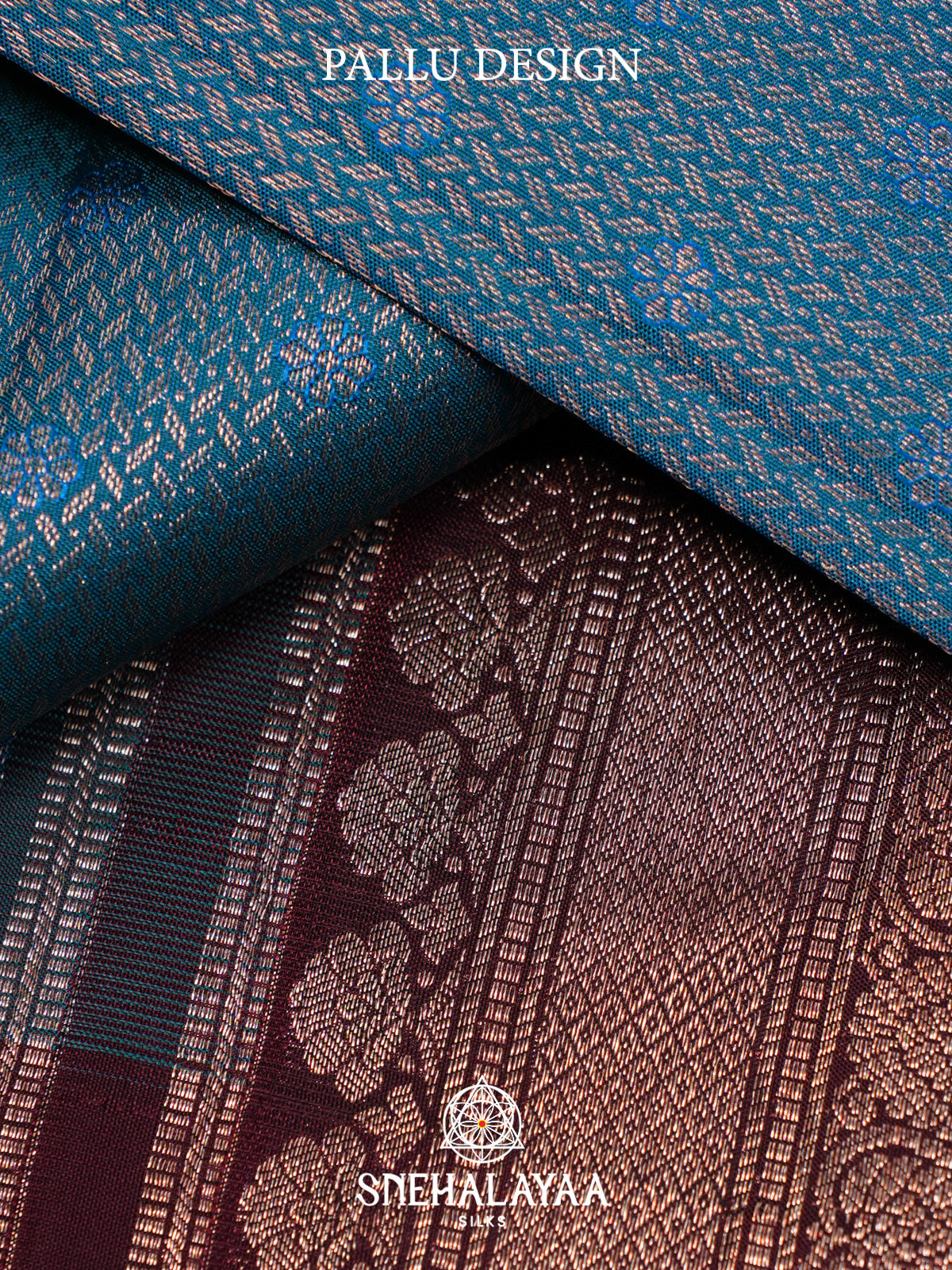 Peacock Blue Kanjivaram Silk Saree