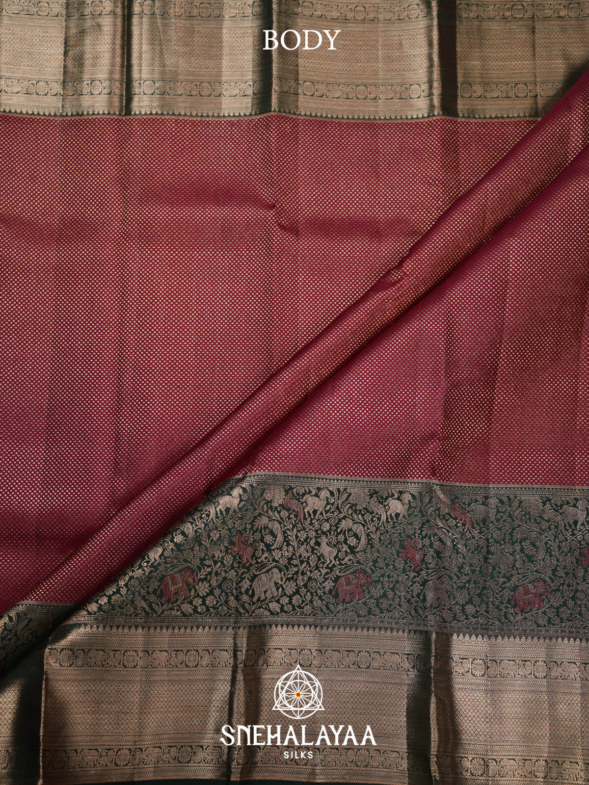 Maroon Kanjivaram Silk Saree