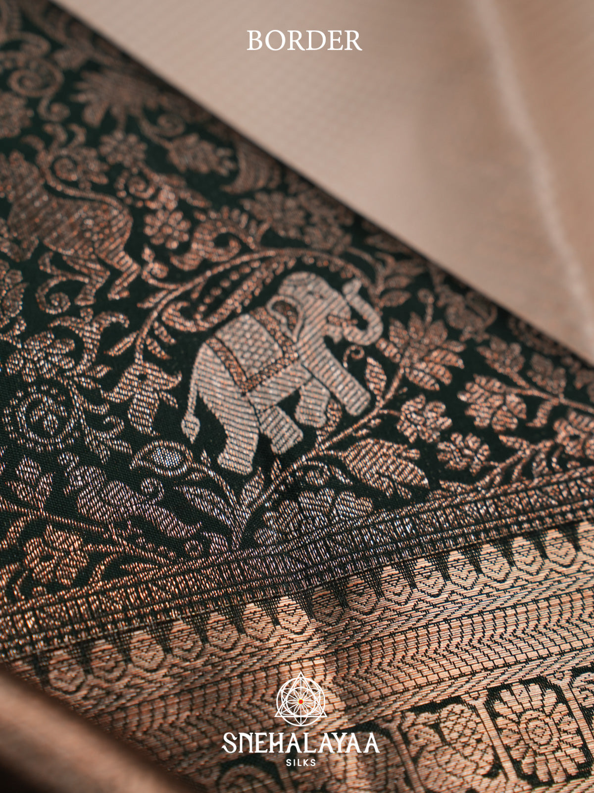 Beige Kanjivaram Silk Saree