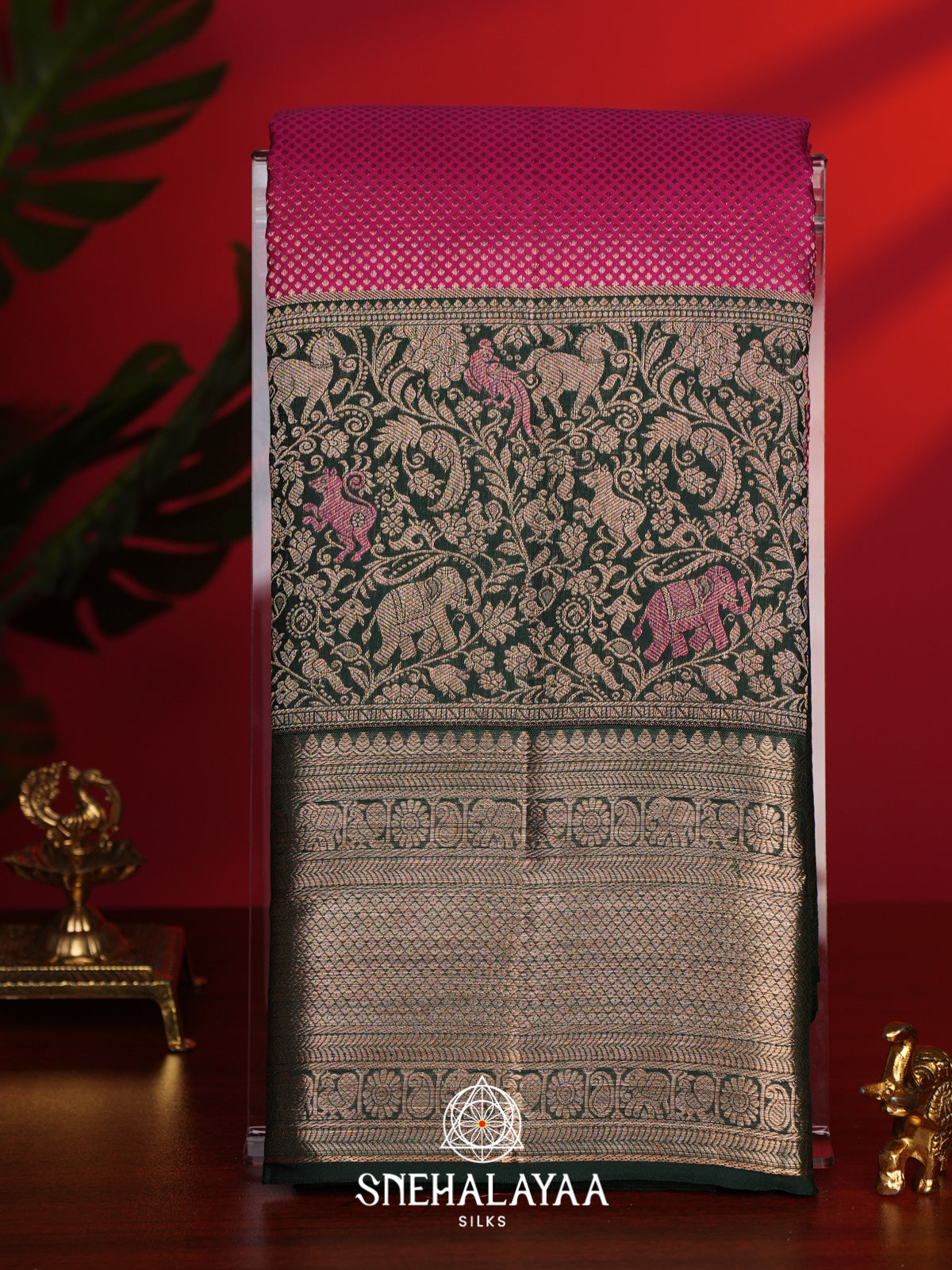 Pink Kanjivaram Silk Saree