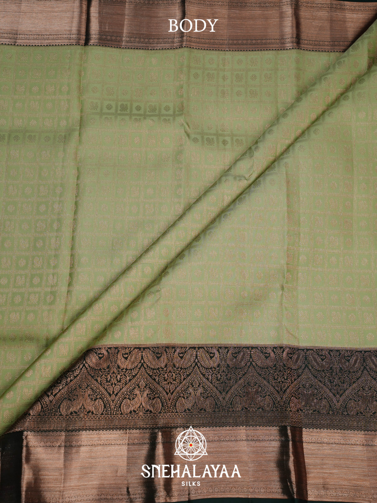 Pista Green Kanjivaram Silk Saree