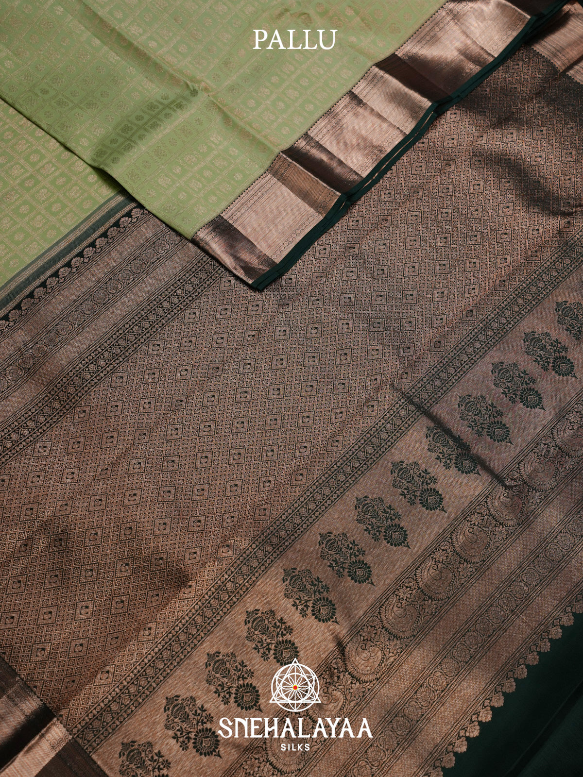 Pista Green Kanjivaram Silk Saree