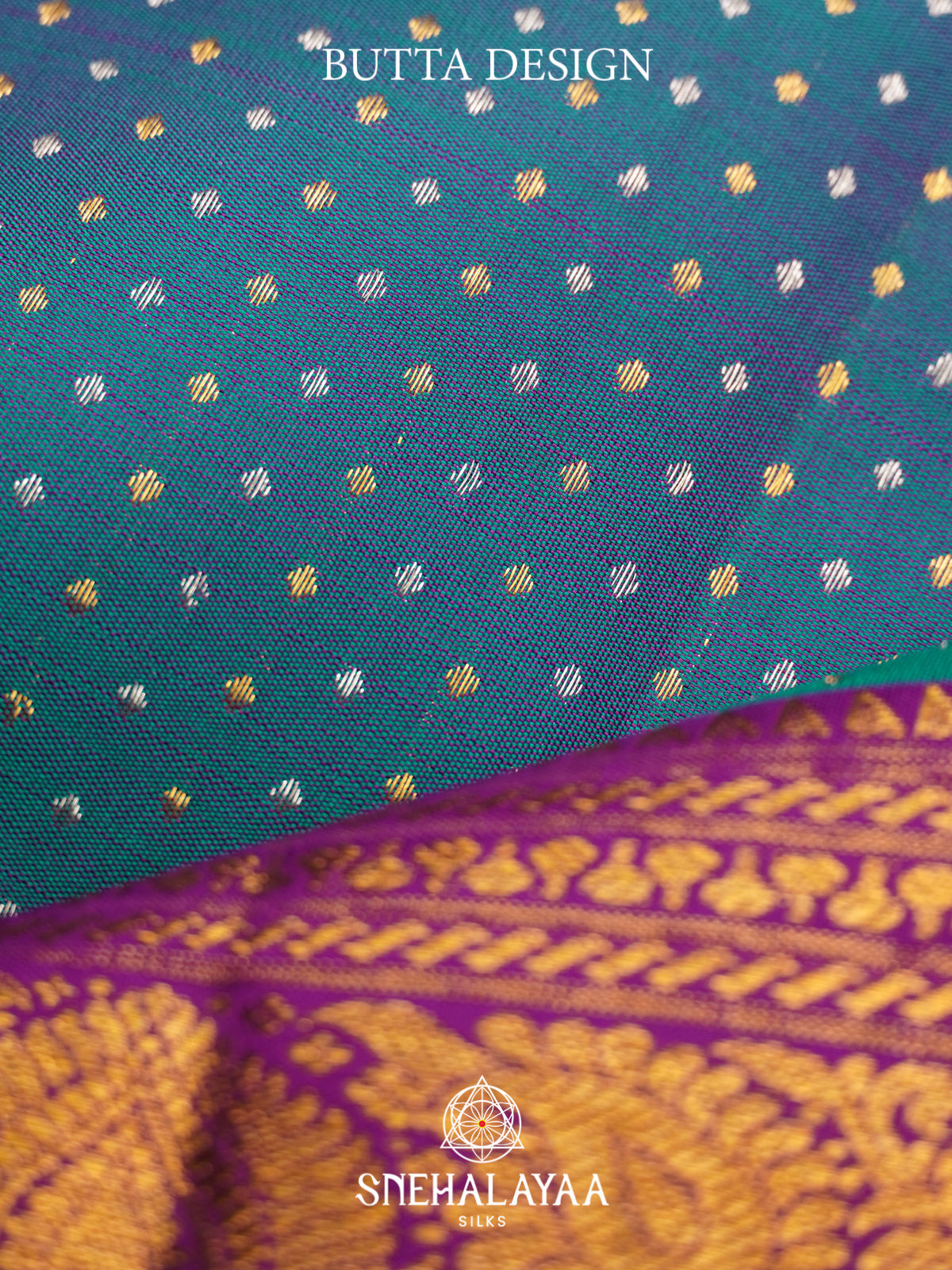 Teal Blue Kanjivaram Silk Saree