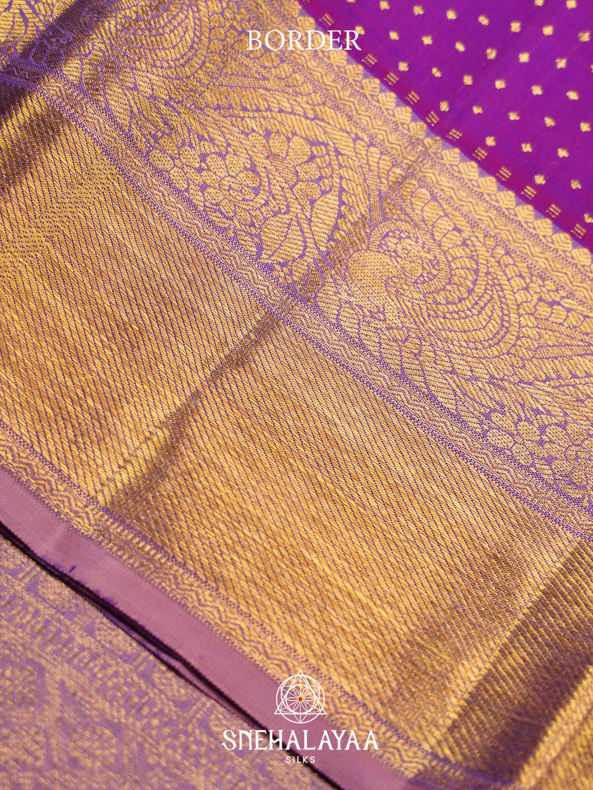 Meganta Purple Kanjivaram Silk Saree