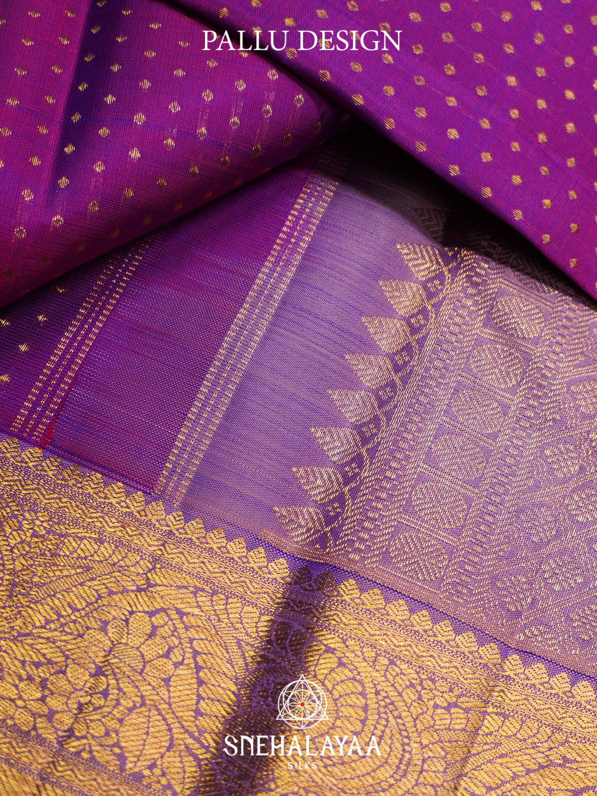 Meganta Purple Kanjivaram Silk Saree