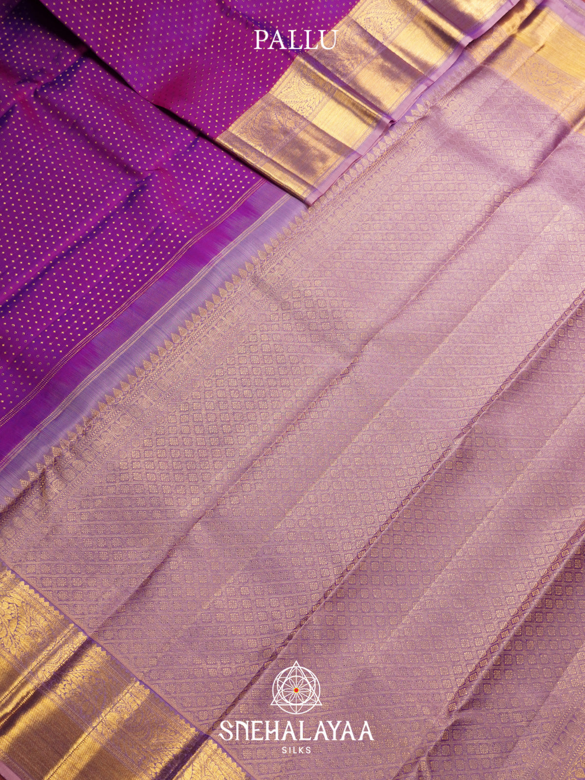Meganta Purple Kanjivaram Silk Saree