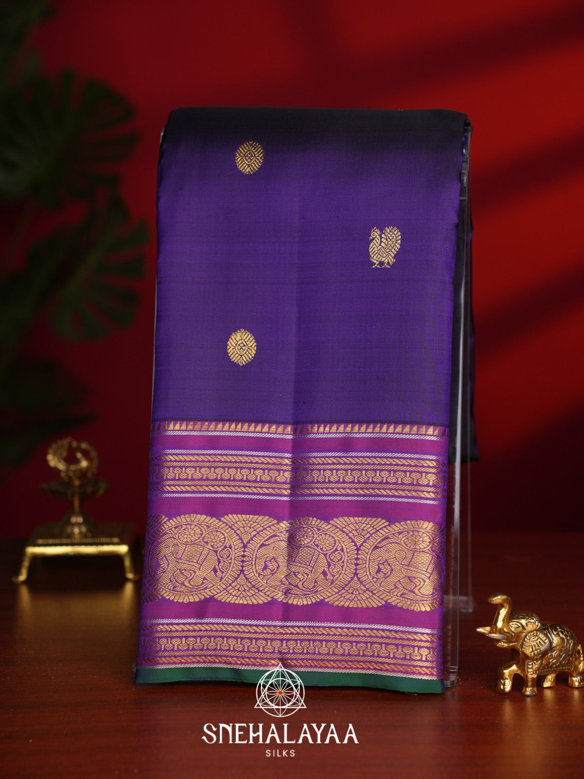 Purple Kanjivaram Silk Saree