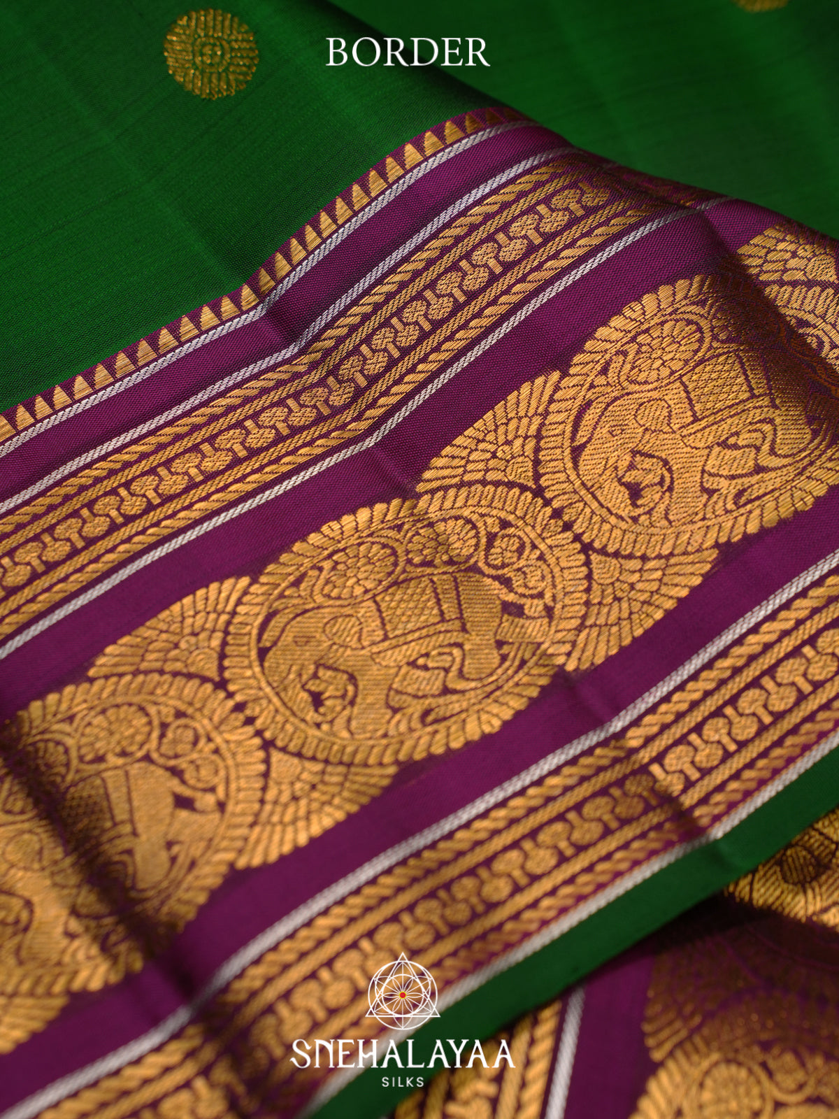 Forest Green Kanjivaram Silk Saree