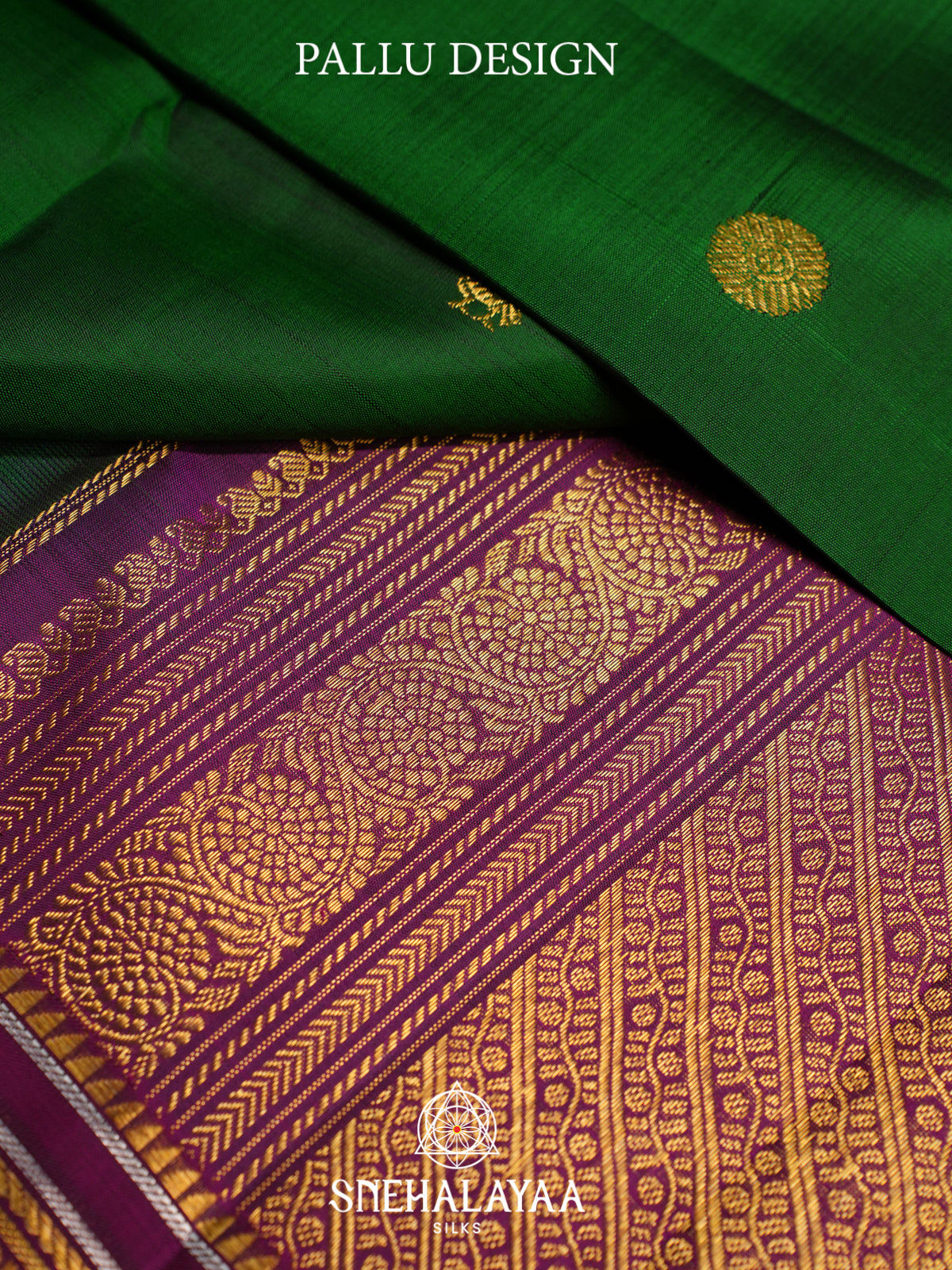 Forest Green Kanjivaram Silk Saree