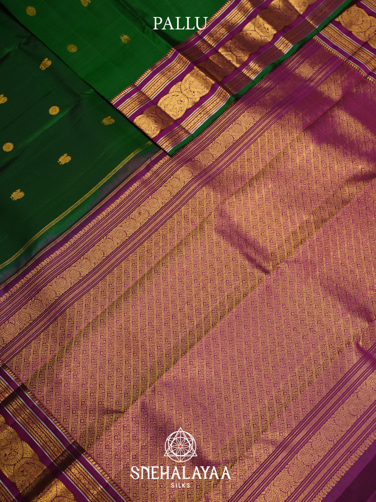 Forest Green Kanjivaram Silk Saree