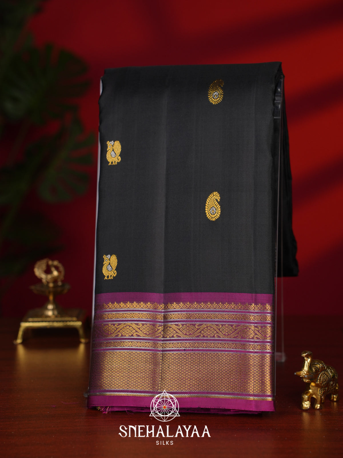 Black Kanjivaram Silk Saree