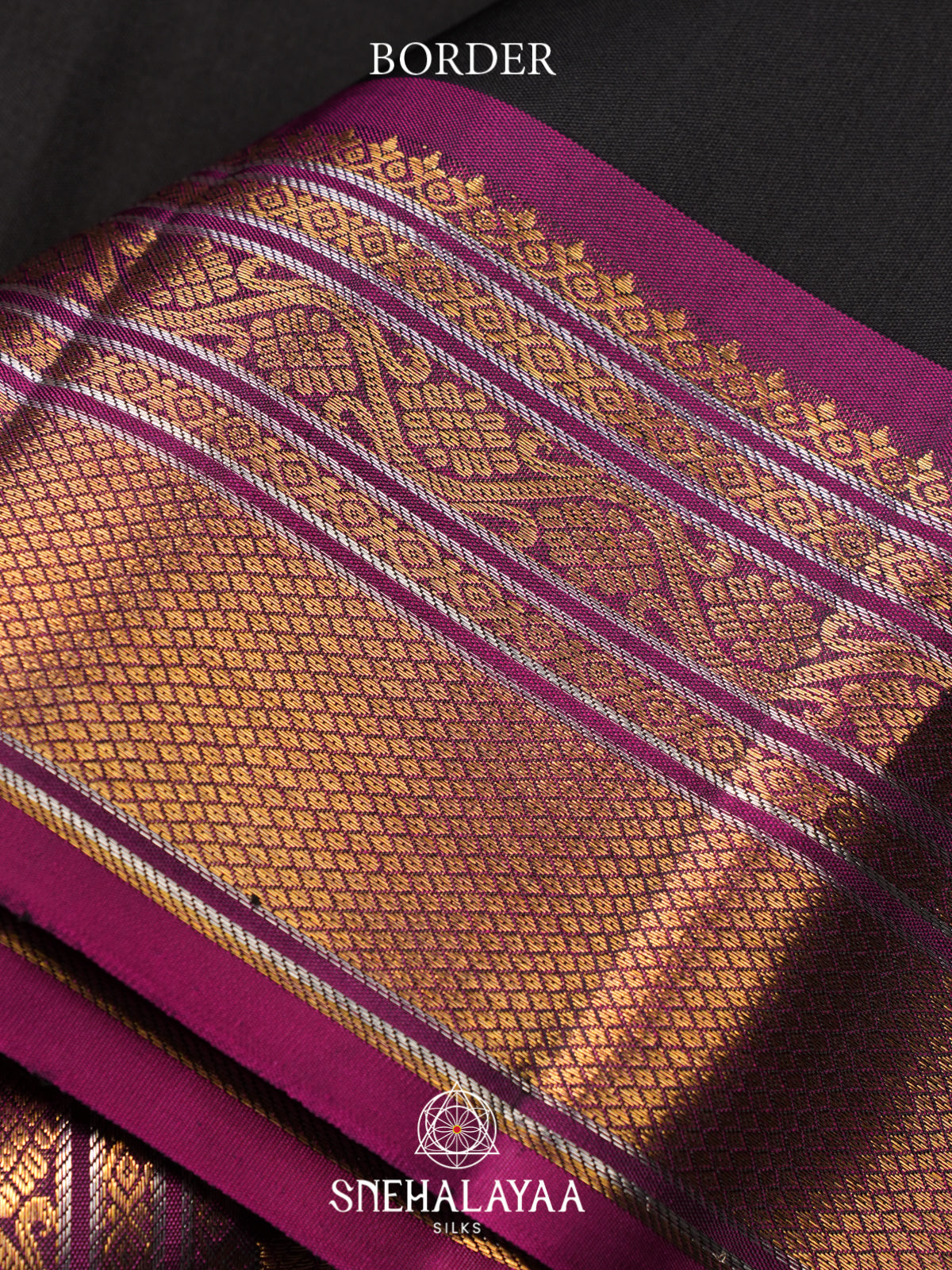 Black Kanjivaram Silk Saree
