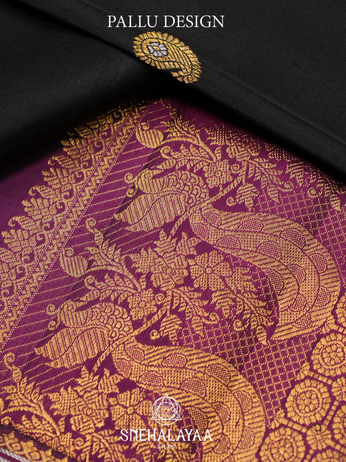 Black Kanjivaram Silk Saree