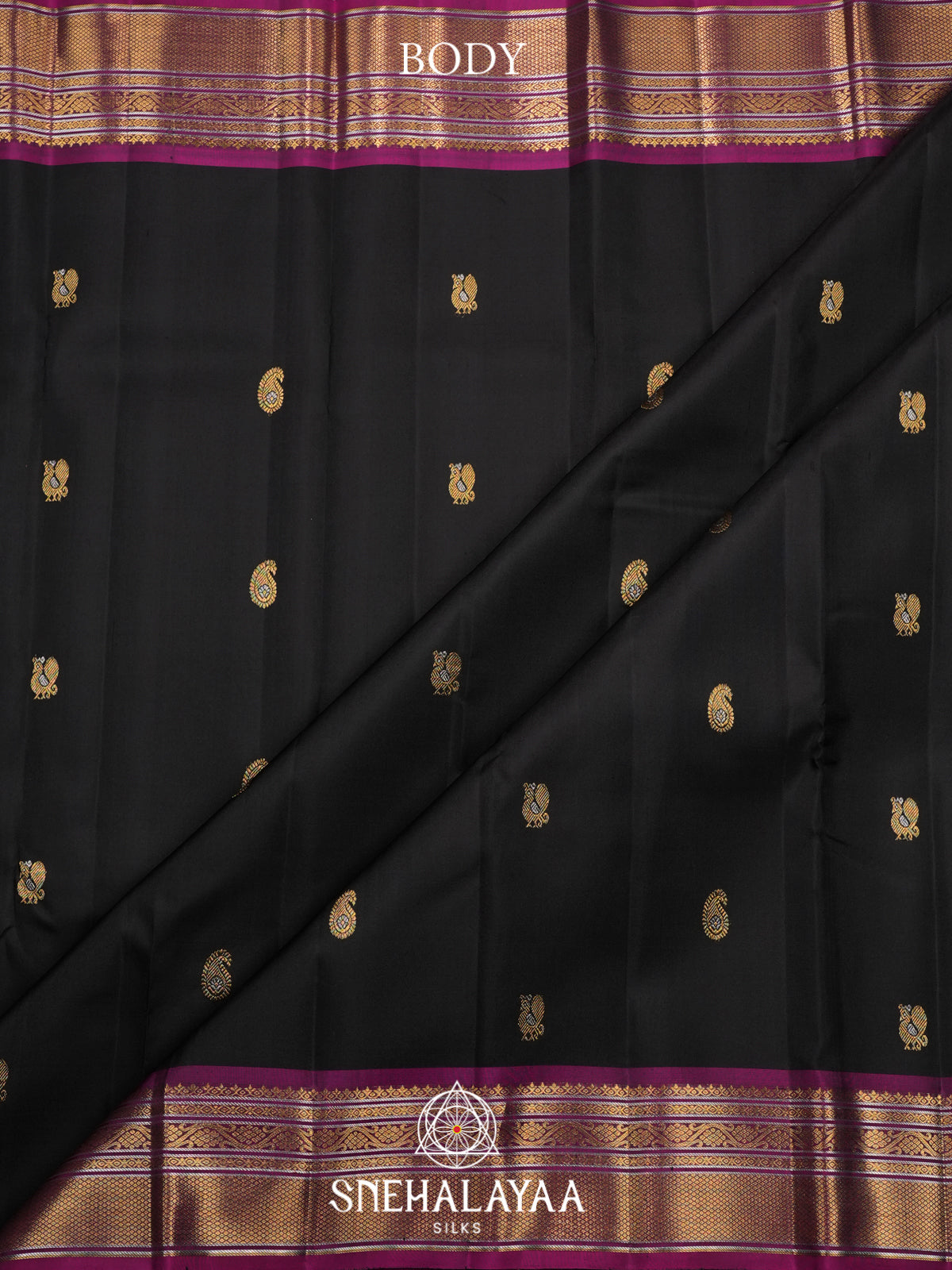 Black Kanjivaram Silk Saree