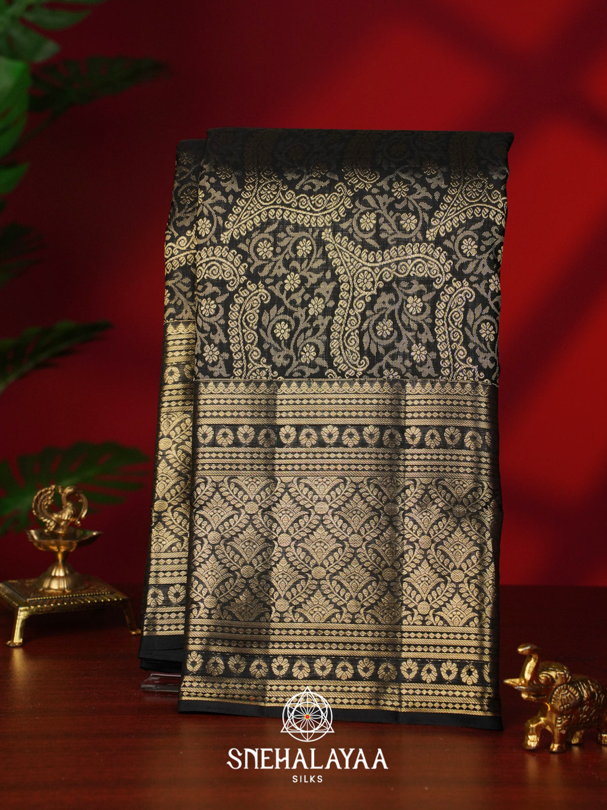 Forest Green Kanjivaram Silk Saree