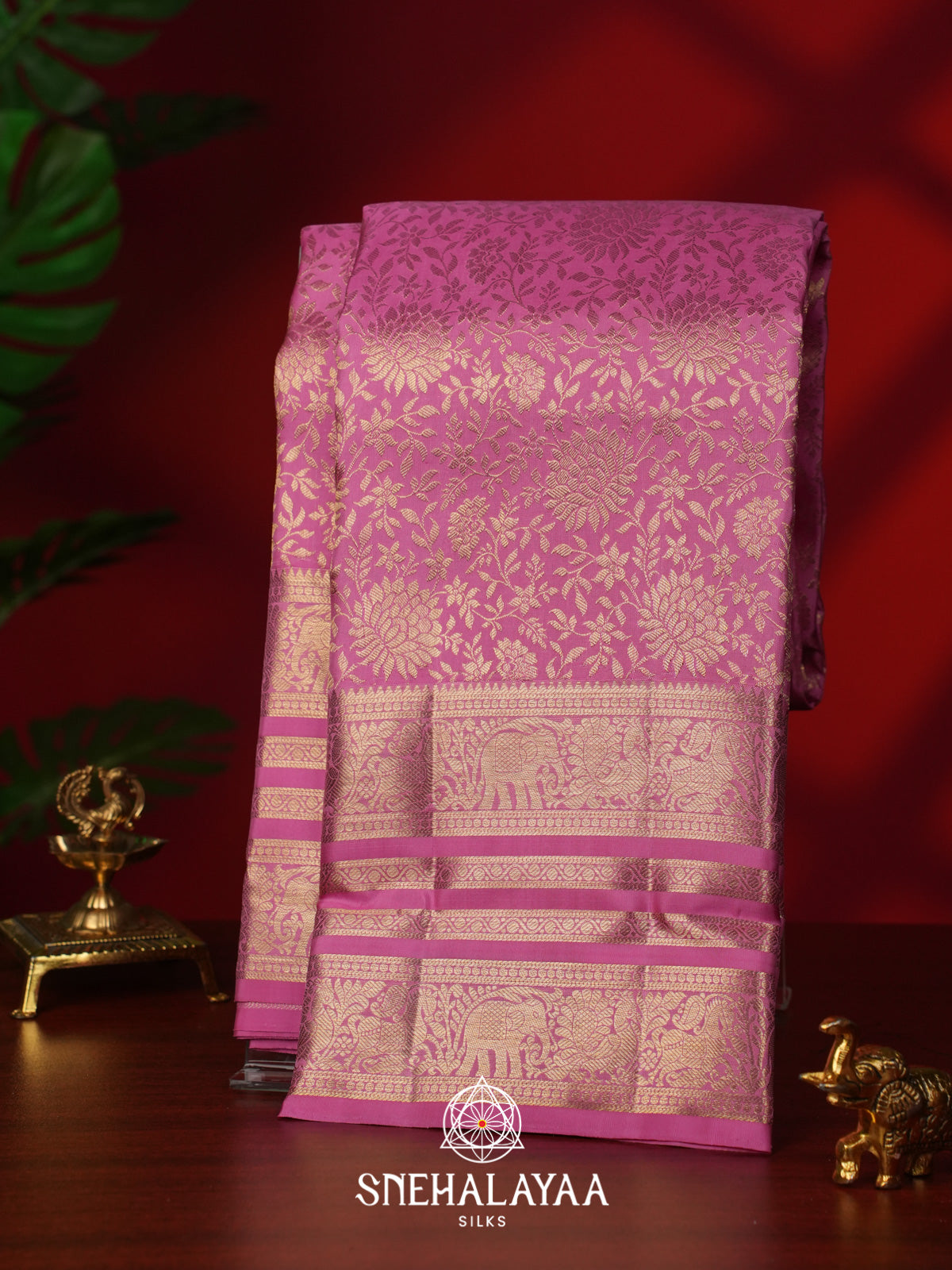 Pink Kanjivaram Silk Saree