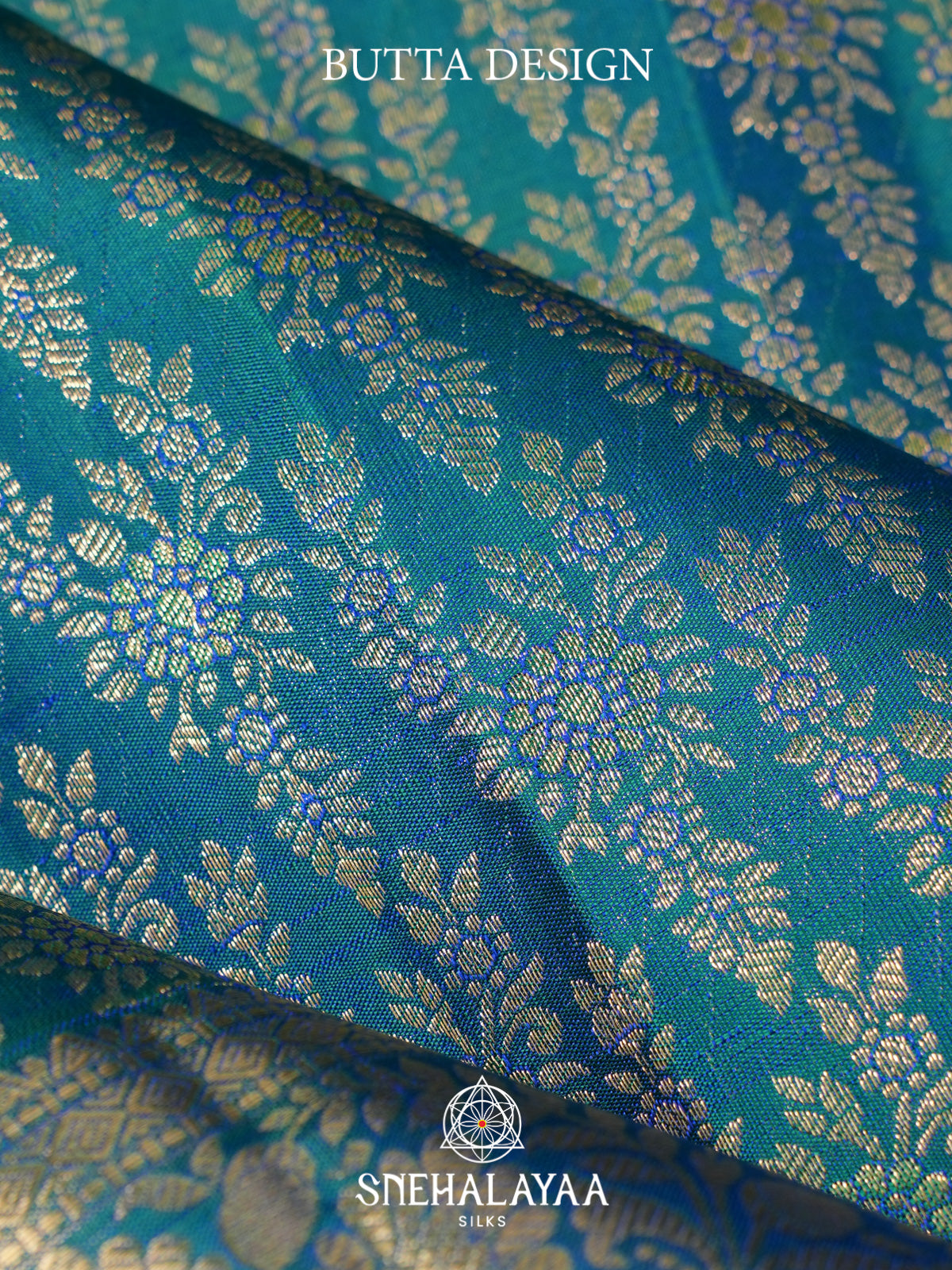 Teal Blue Kanjivaram Silk Saree