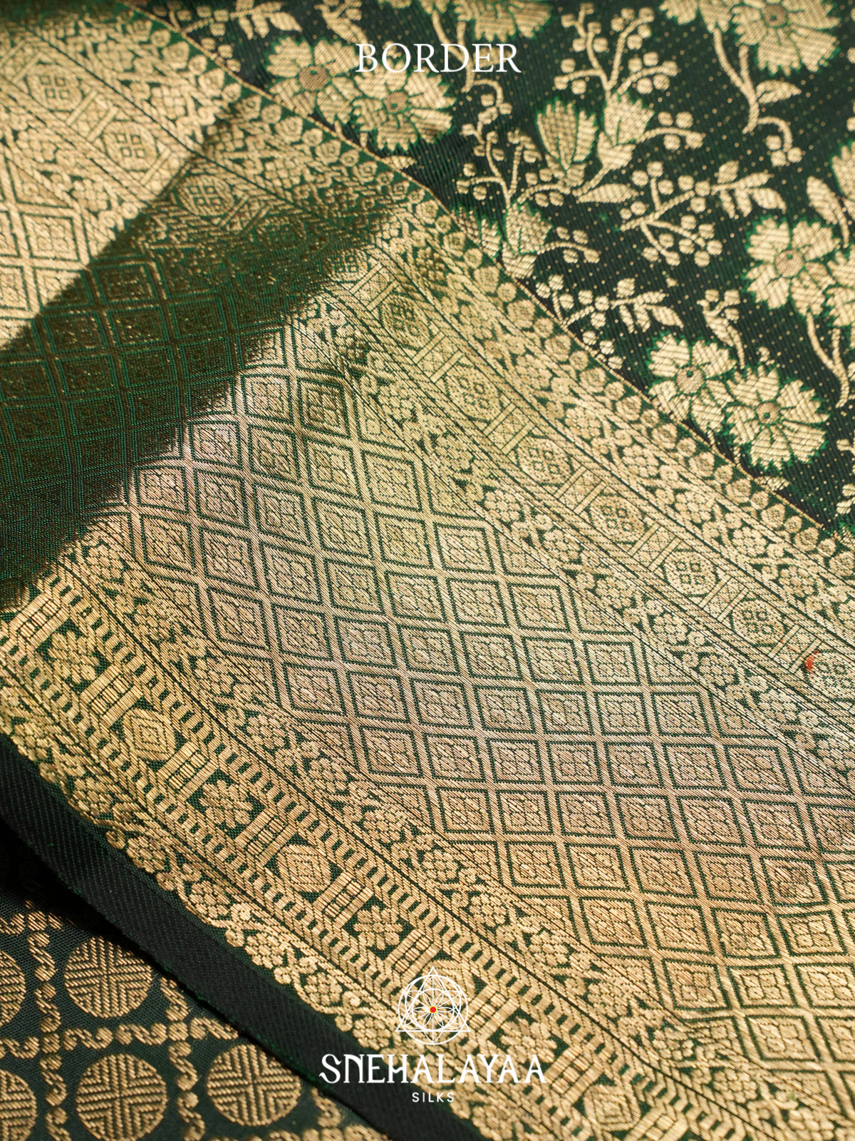 Forest Green Kanjivaram Silk Saree