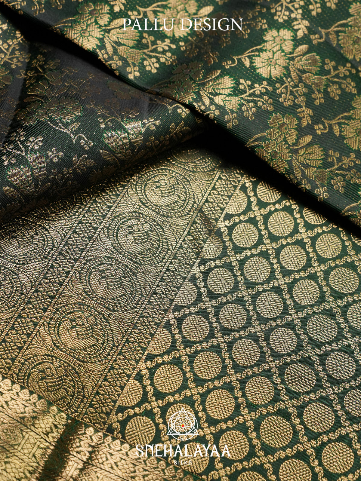 Forest Green Kanjivaram Silk Saree