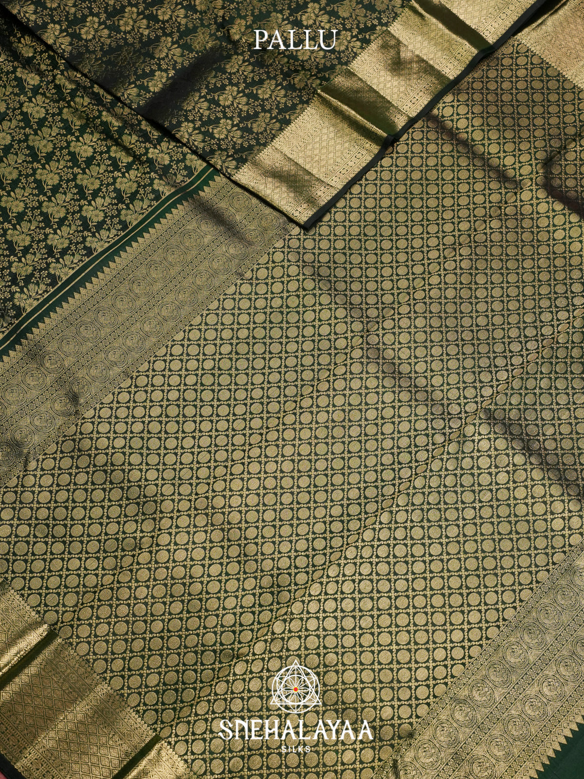 Forest Green Kanjivaram Silk Saree