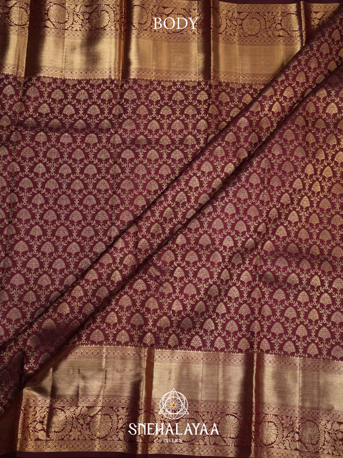 Maroon Kanjivaram Silk Saree