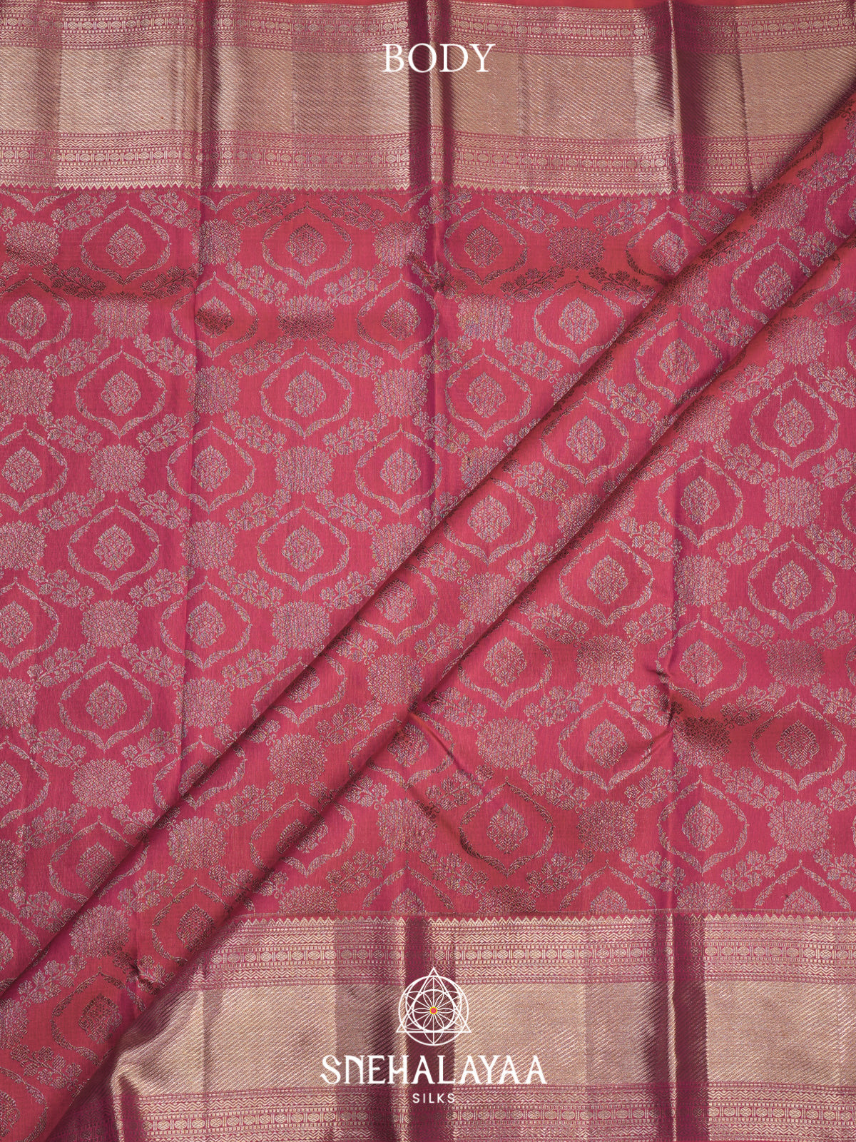 Coral Kanjivaram Silk Saree