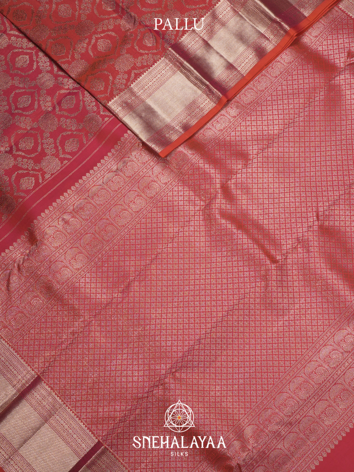 Coral Kanjivaram Silk Saree