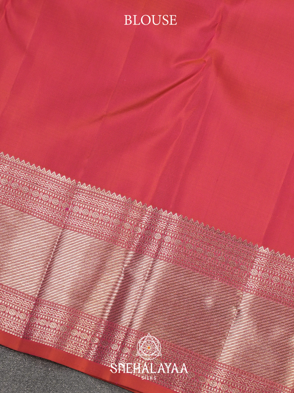 Coral Kanjivaram Silk Saree
