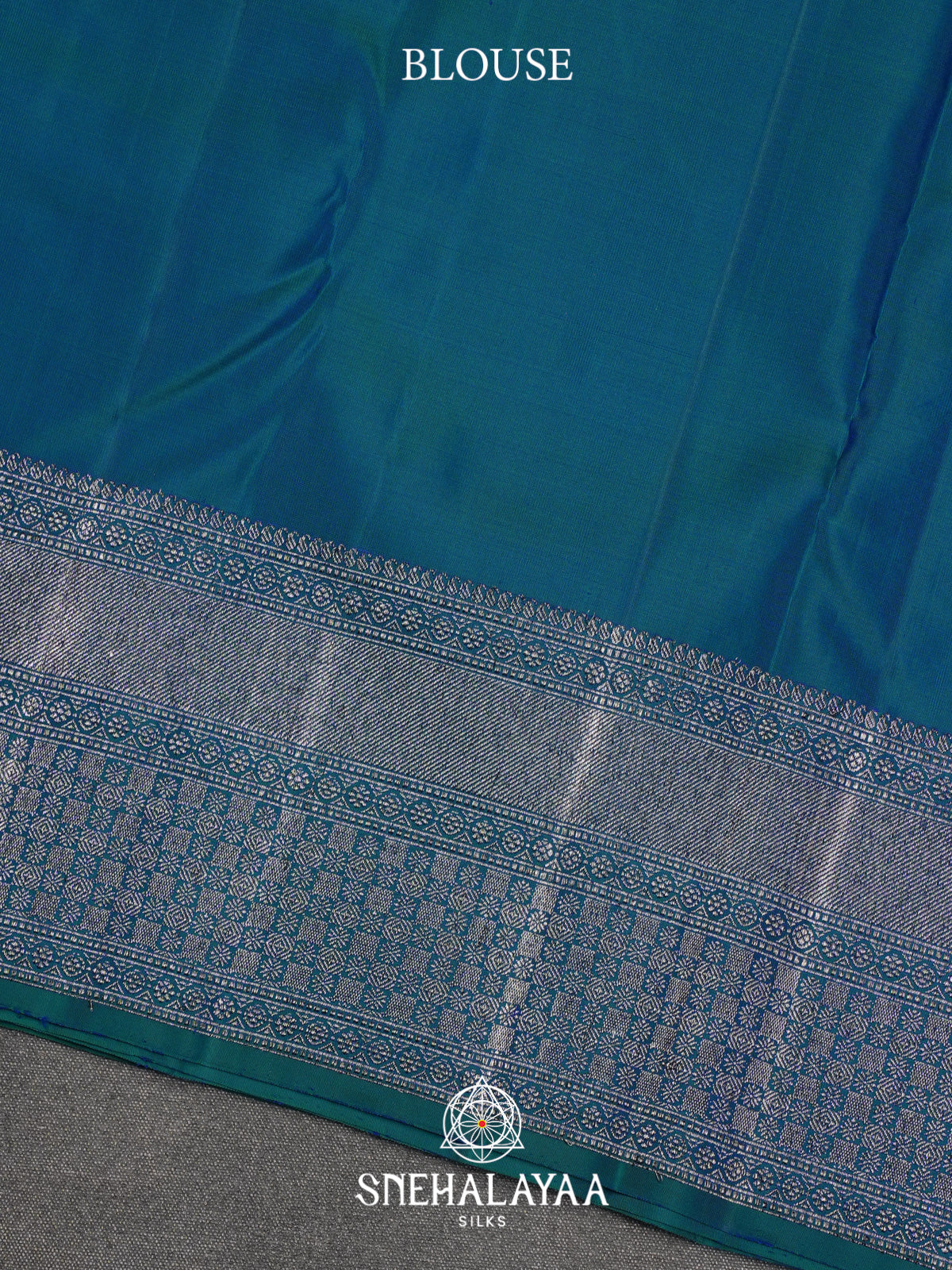 Peacock Blue Kanjivaram Silk Saree