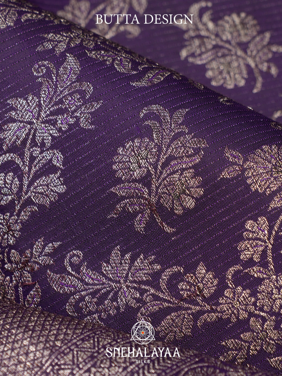 Aubergine Purple Kanjivaram Silk Saree