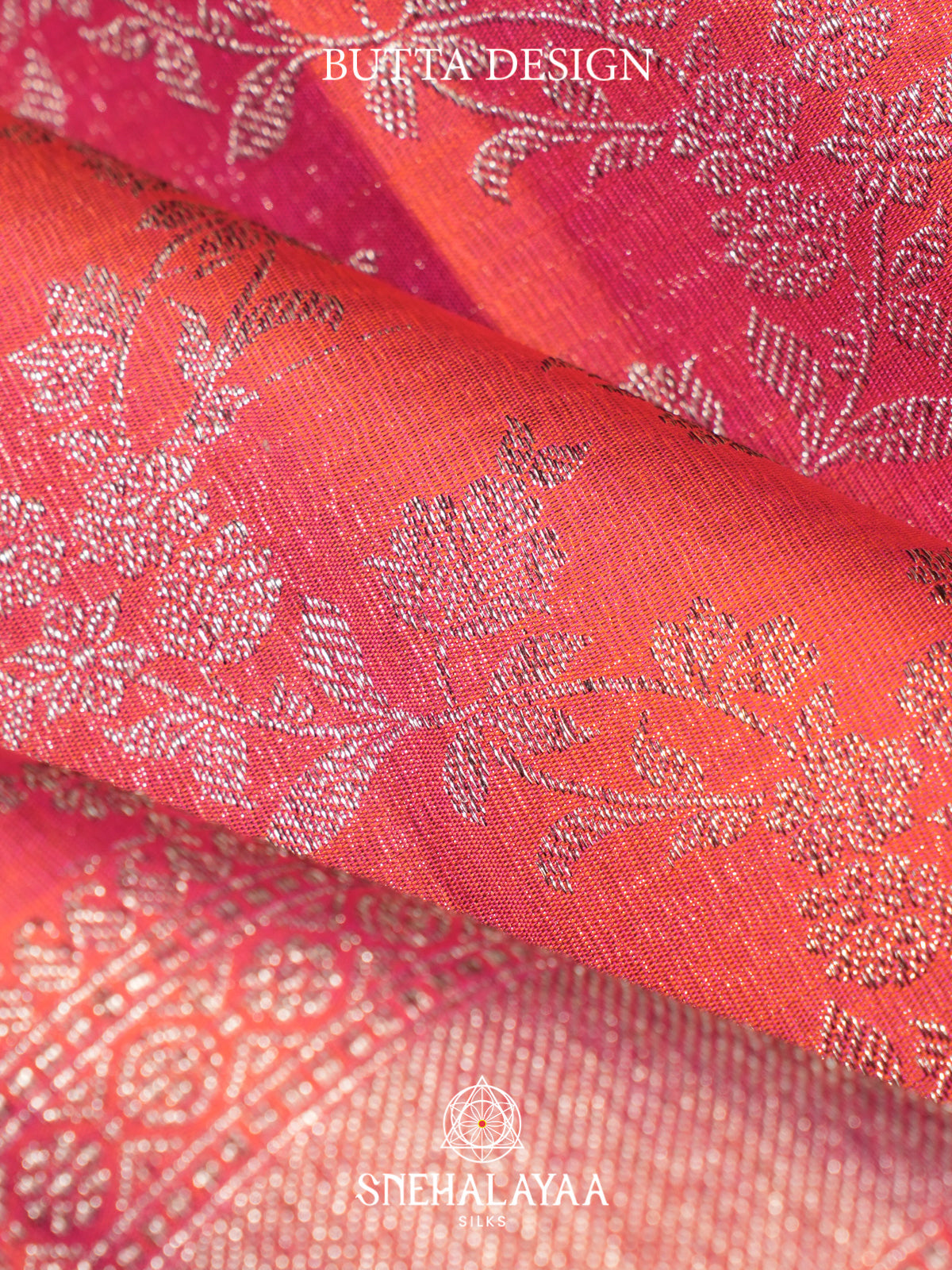 Coral Pink Kanjivaram Silk Saree