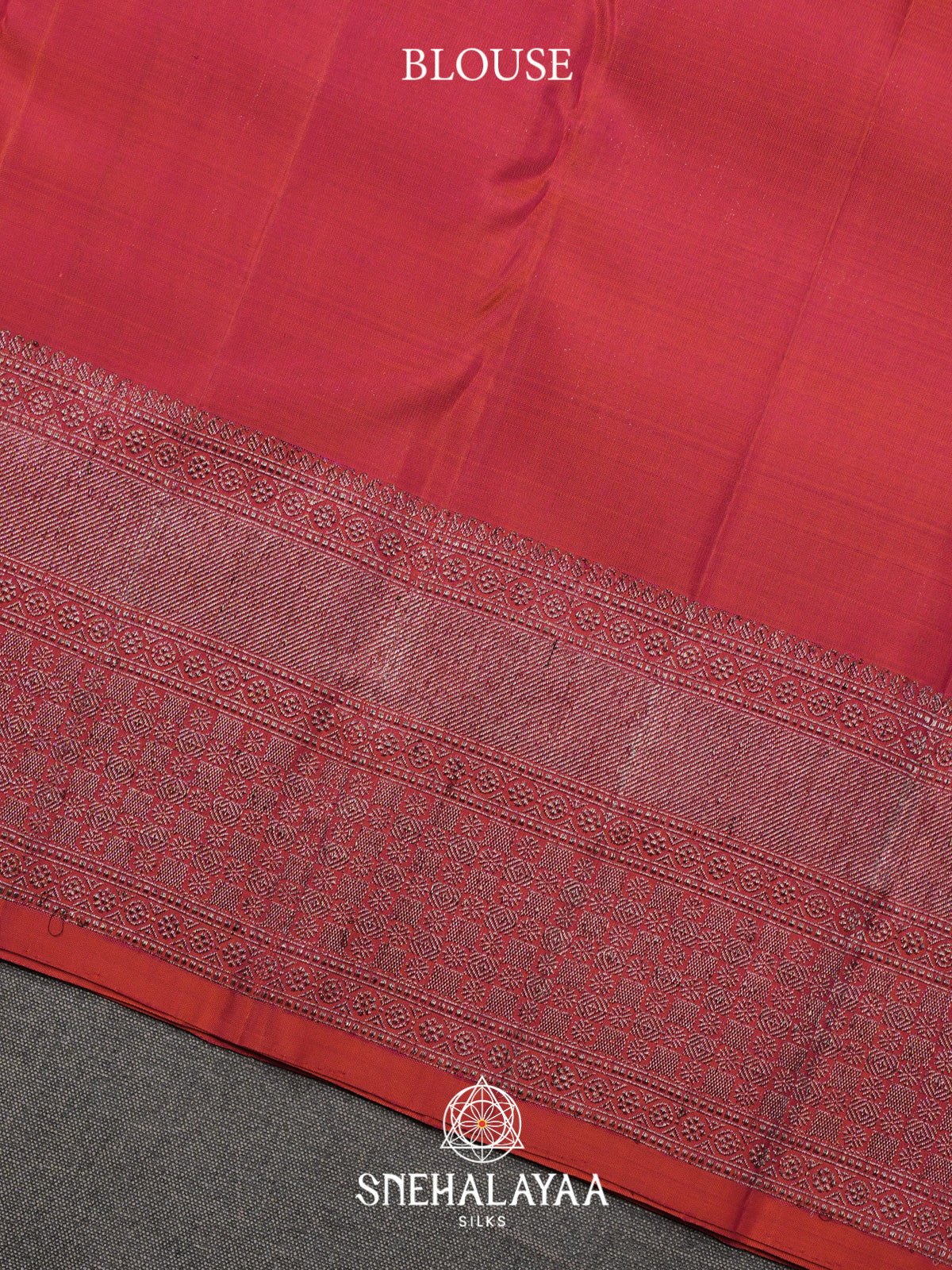Coral Pink Kanjivaram Silk Saree