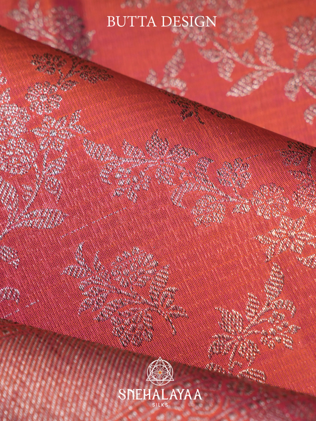 Coral Pink Kanjivaram Silk Saree