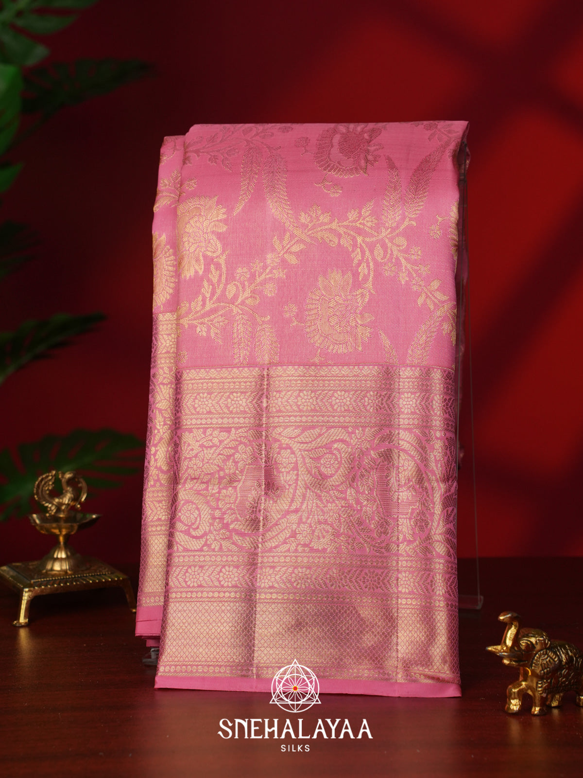 Pink Kanjivaram Silk Saree