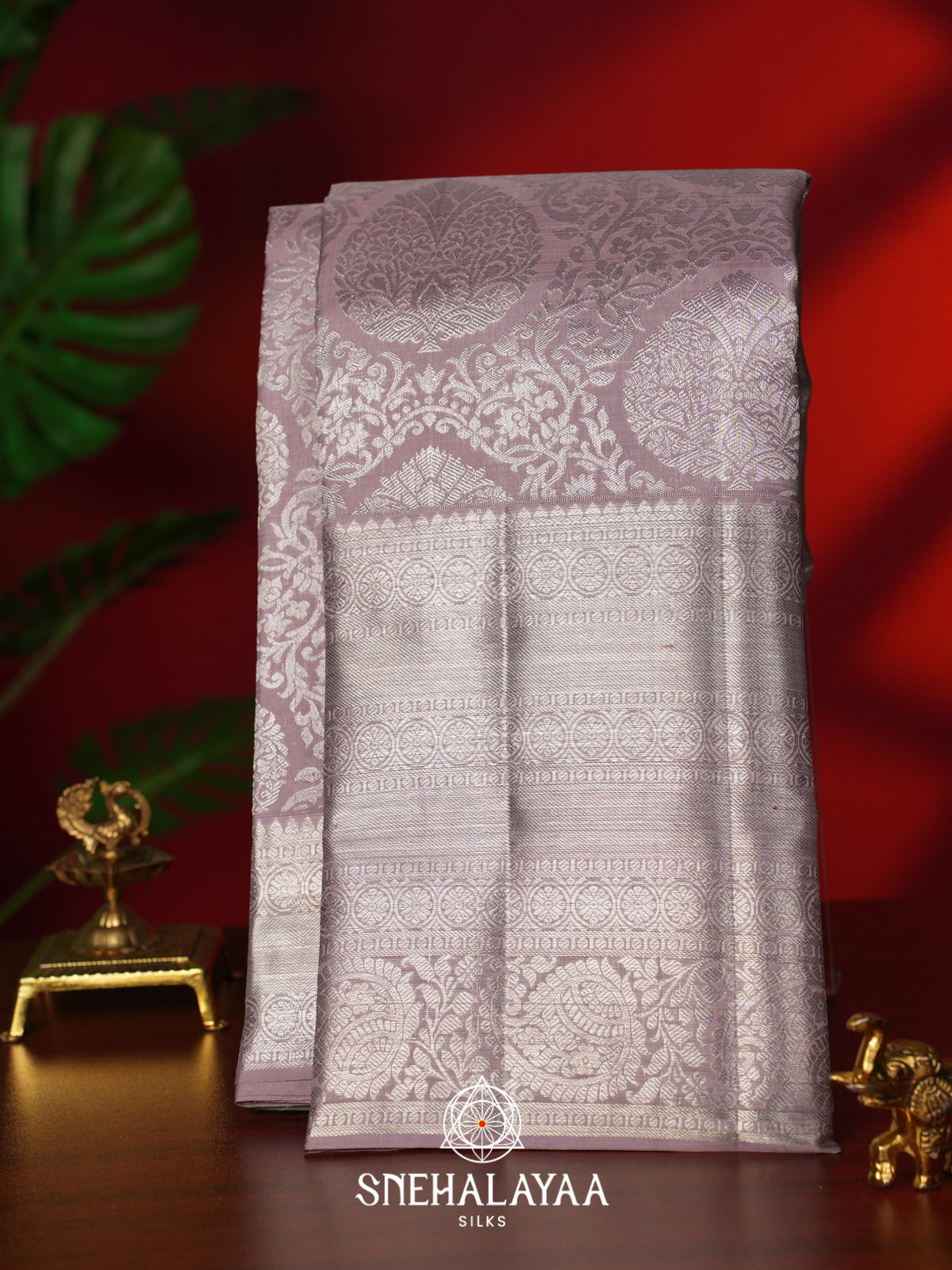 Grey Kanjivaram Silk Saree