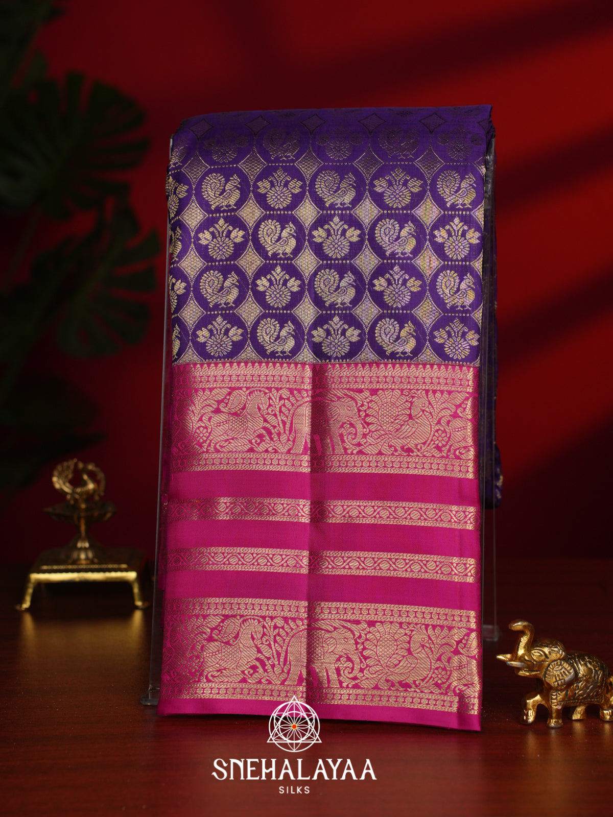 Purple Kanjivaram Silk Saree