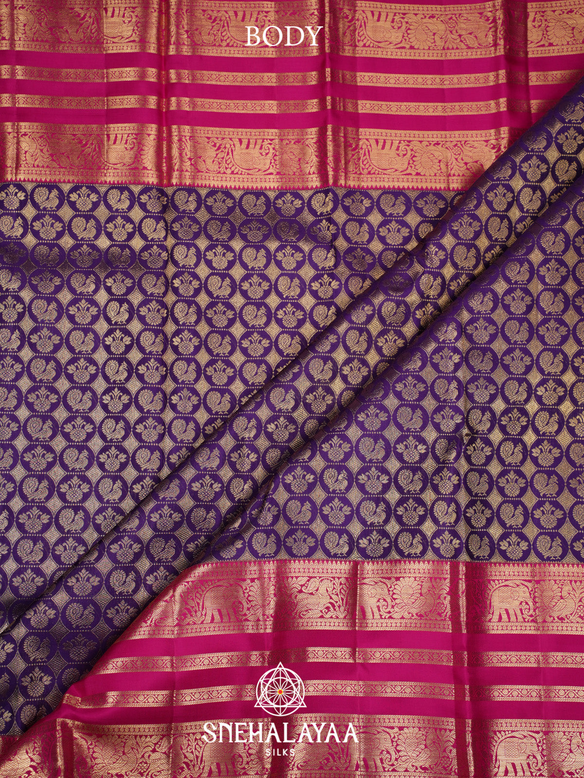 Purple Kanjivaram Silk Saree
