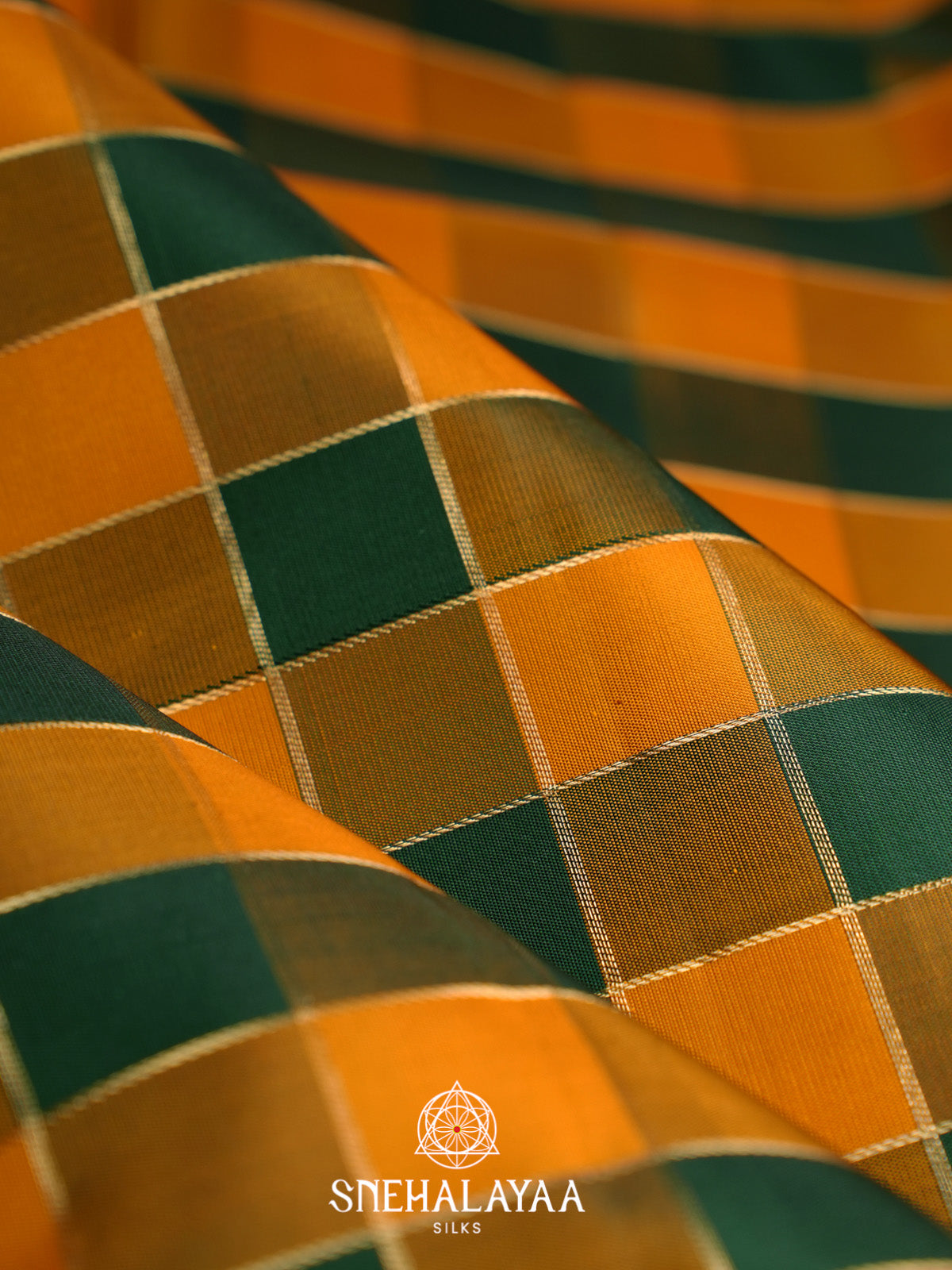 Multicolour Checks Kanjivaram Silk Saree