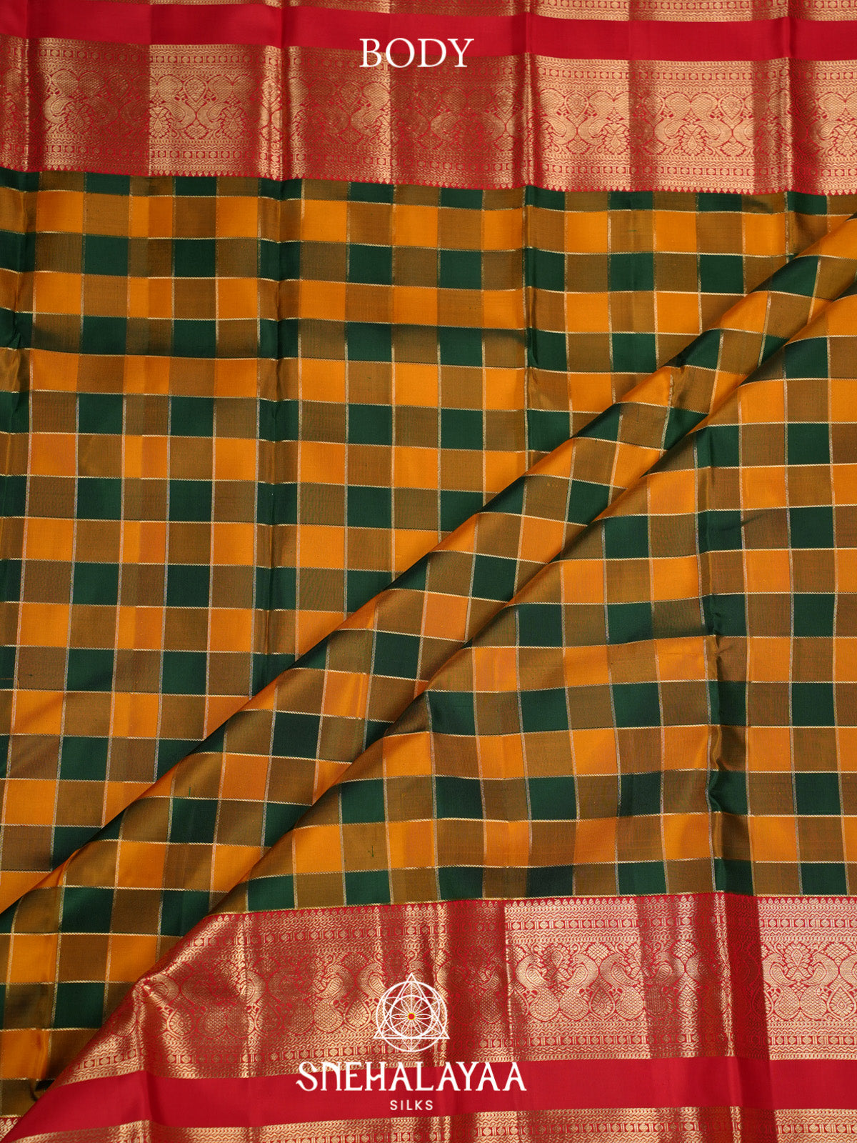 Multicolour Checks Kanjivaram Silk Saree