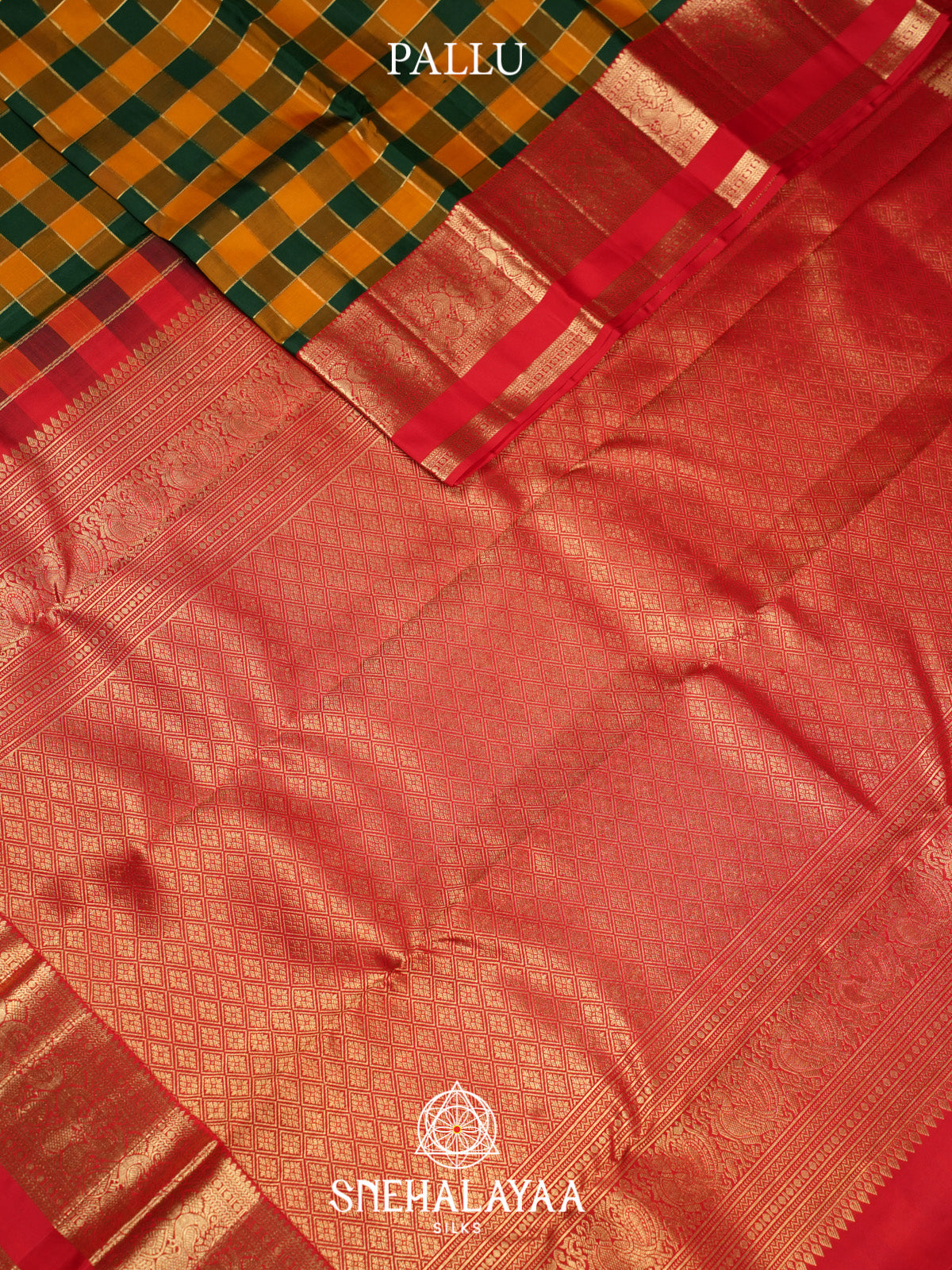Multicolour Checks Kanjivaram Silk Saree